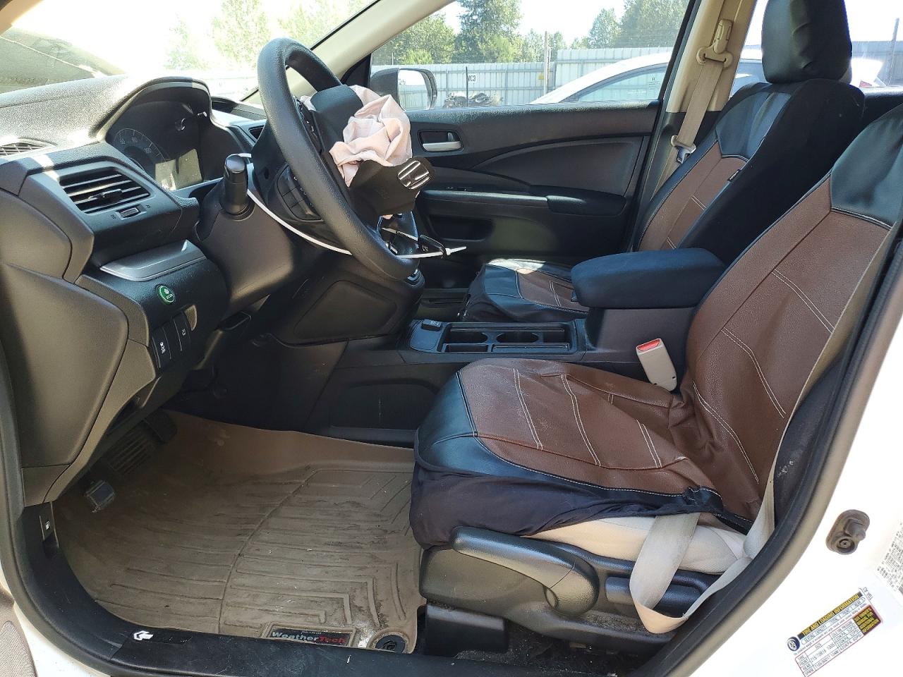 2015 Honda Cr-v Lx White vin: 5J6RM3H37FL019397