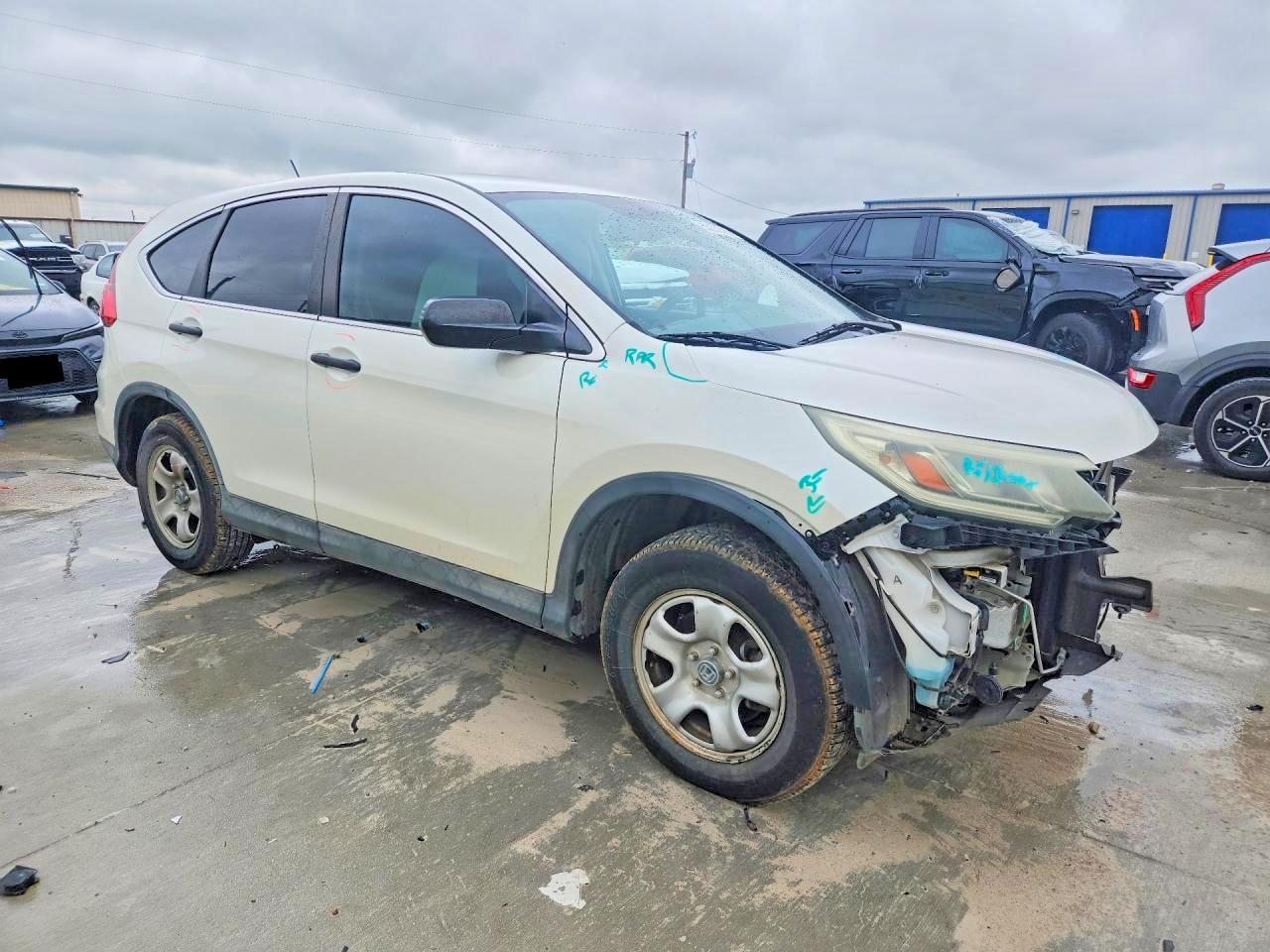 2016 Honda Cr-v Lx White vin: 5J6RM3H37GL005579