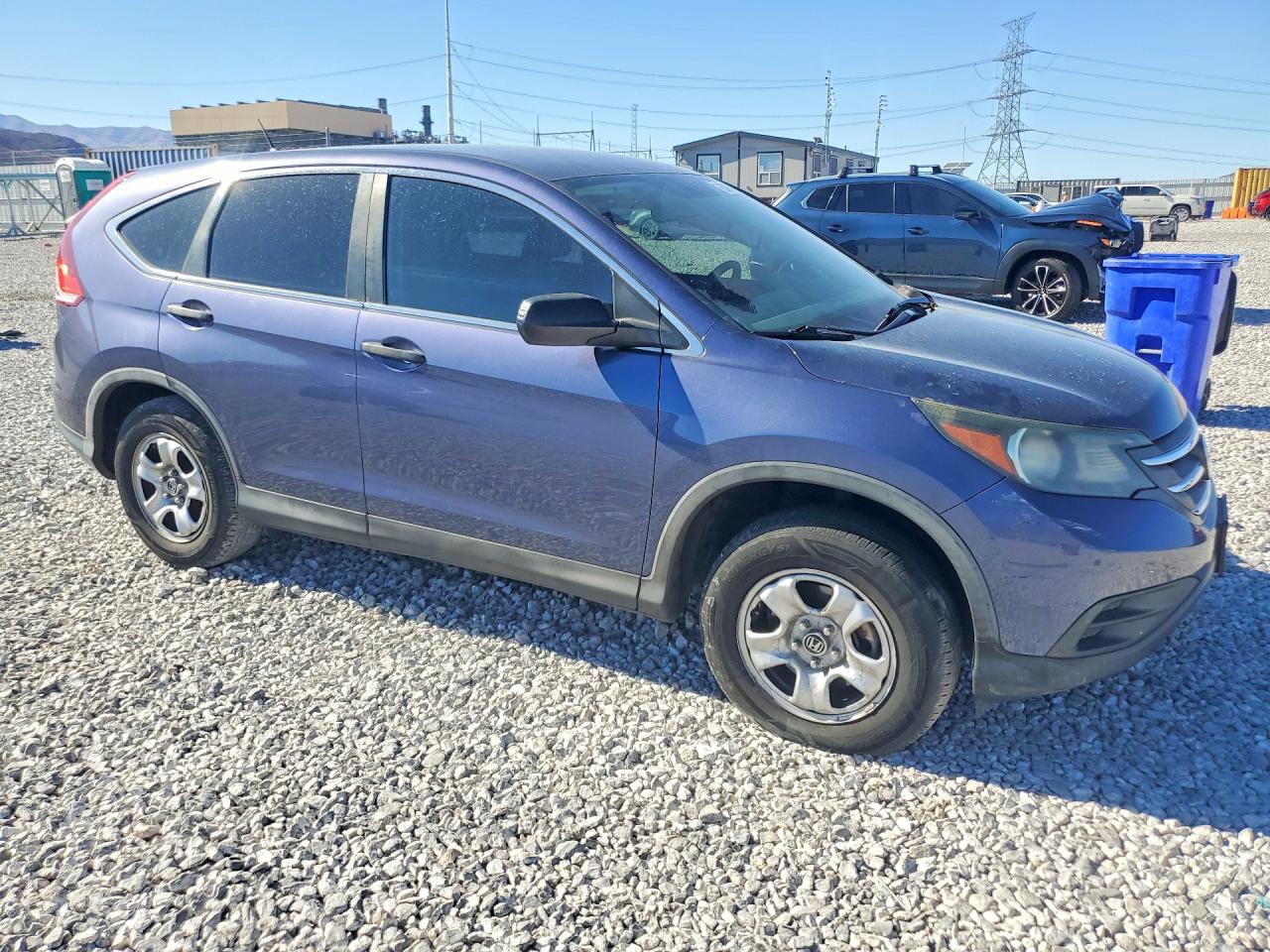 2012 Honda Cr-v Lx Blue vin: 5J6RM3H38CL042389