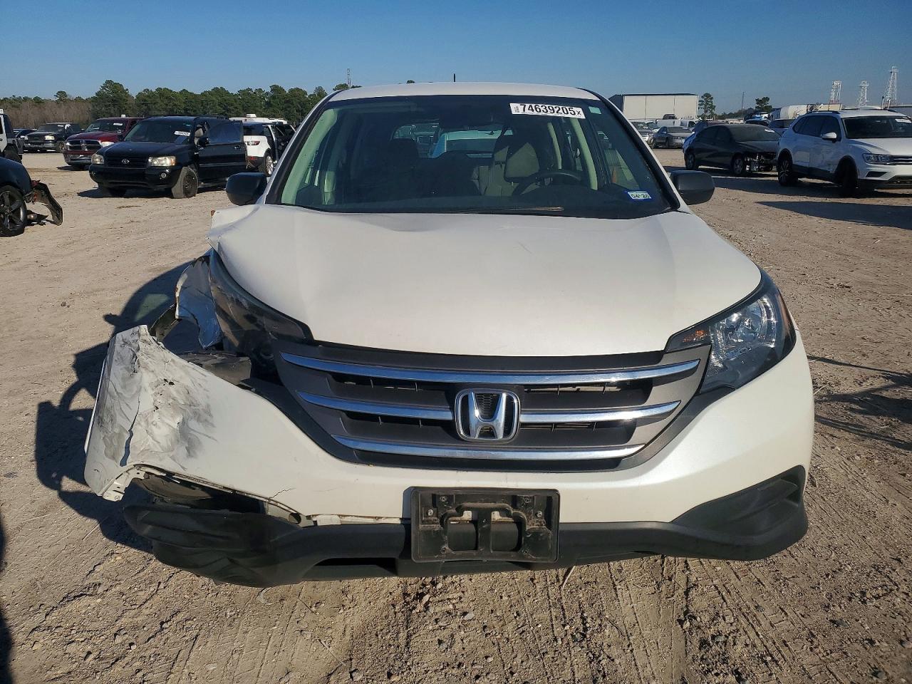 2013 Honda Cr-v Lx White vin: 5J6RM3H38DL012911