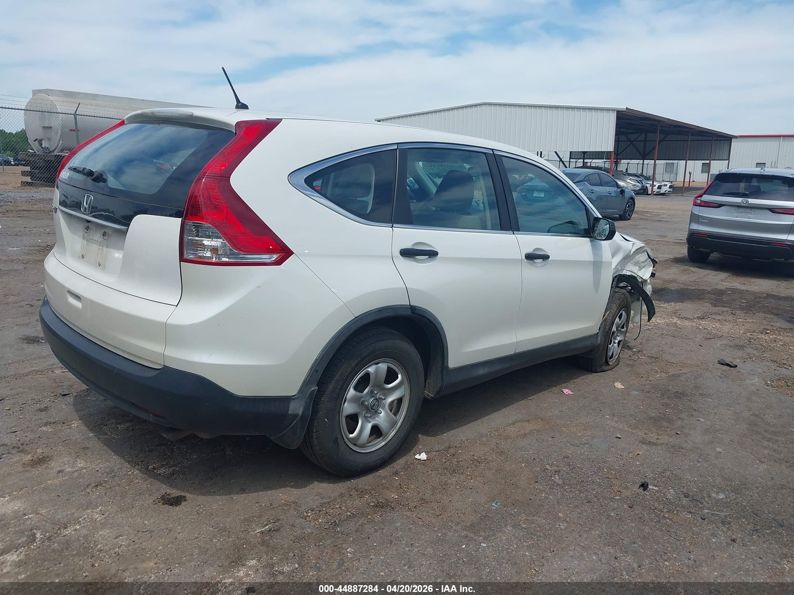 2013 Honda Cr-v Lx White vin: 5J6RM3H38DL048775