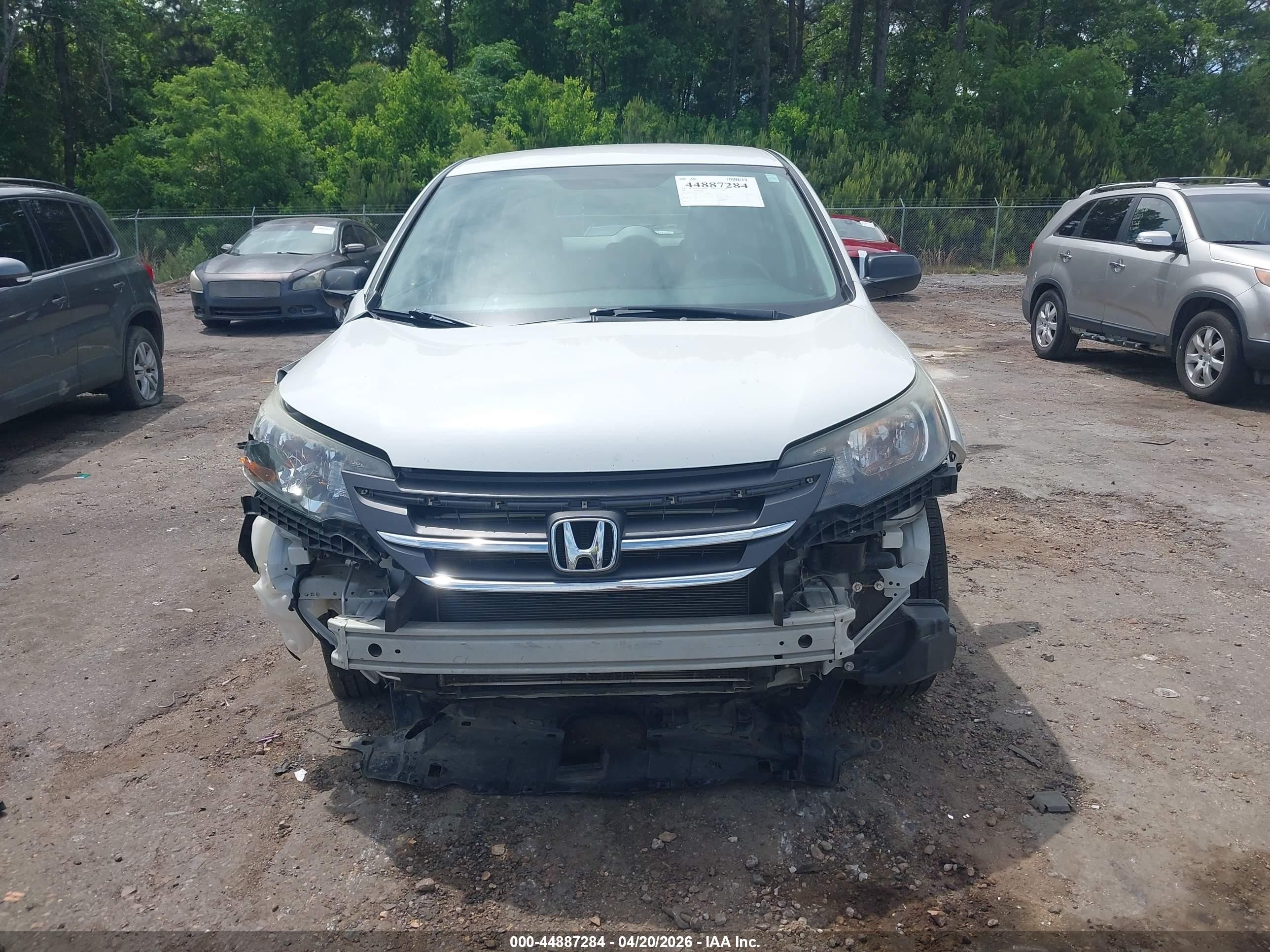 2013 Honda Cr-v Lx White vin: 5J6RM3H38DL048775