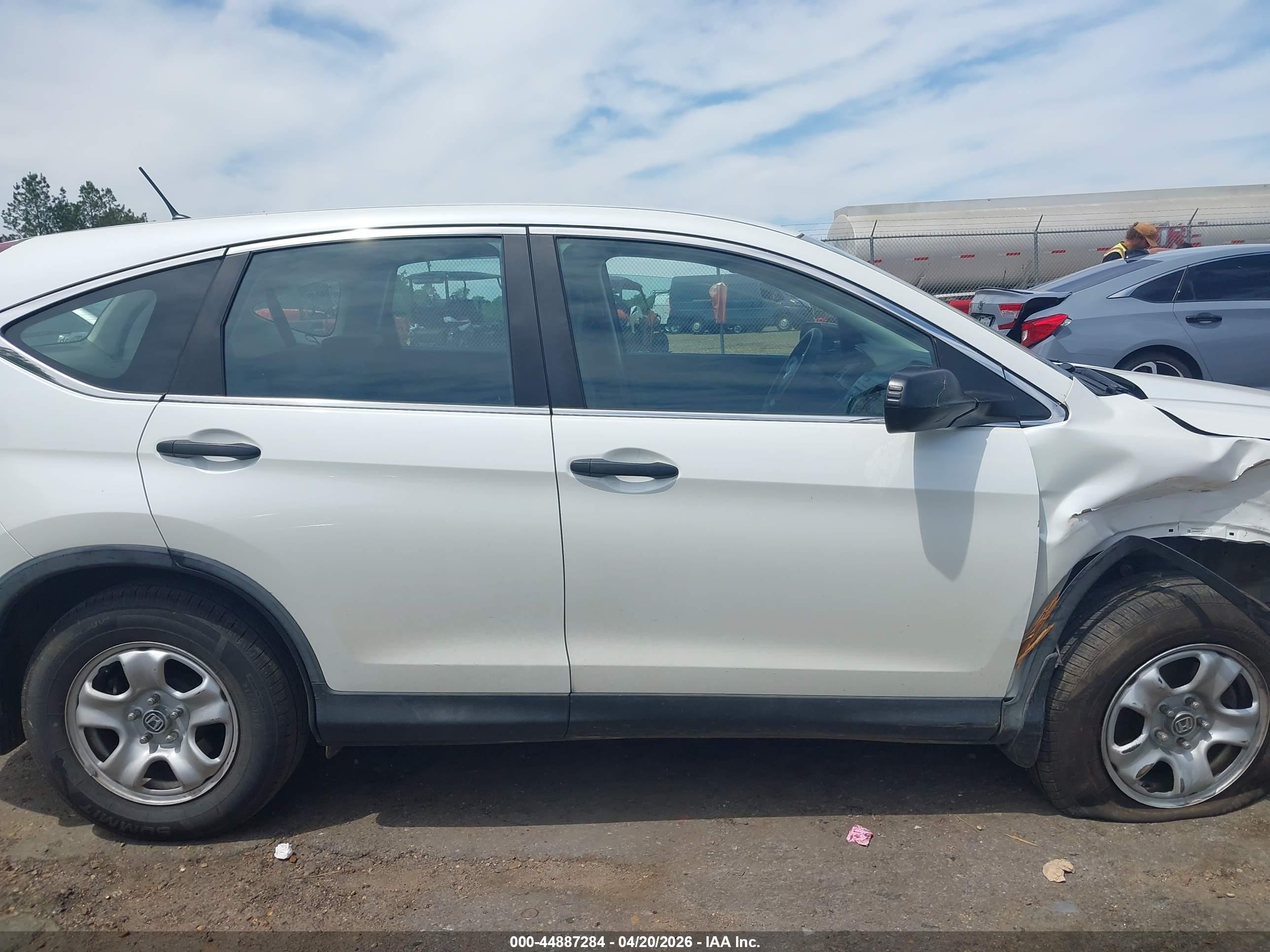 2013 Honda Cr-v Lx White vin: 5J6RM3H38DL048775