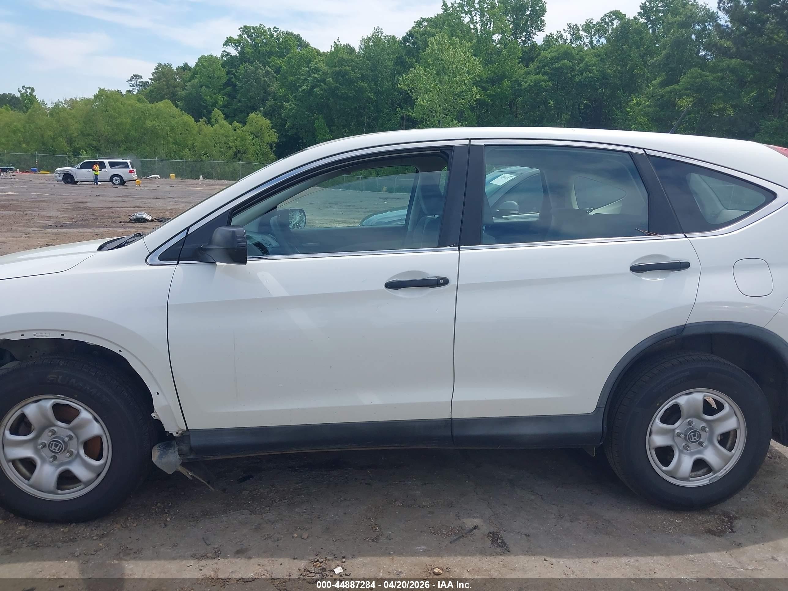 2013 Honda Cr-v Lx White vin: 5J6RM3H38DL048775