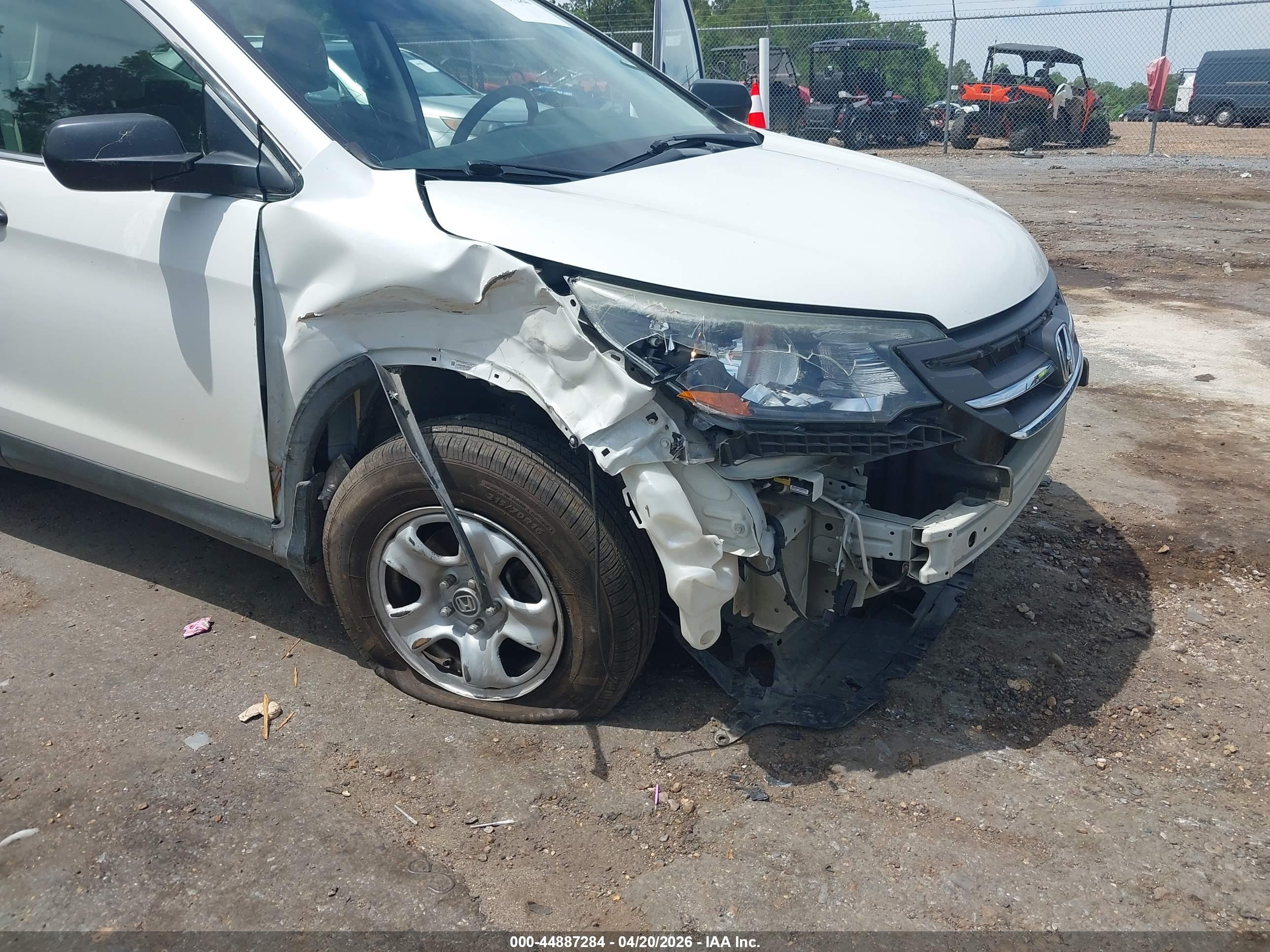 2013 Honda Cr-v Lx White vin: 5J6RM3H38DL048775