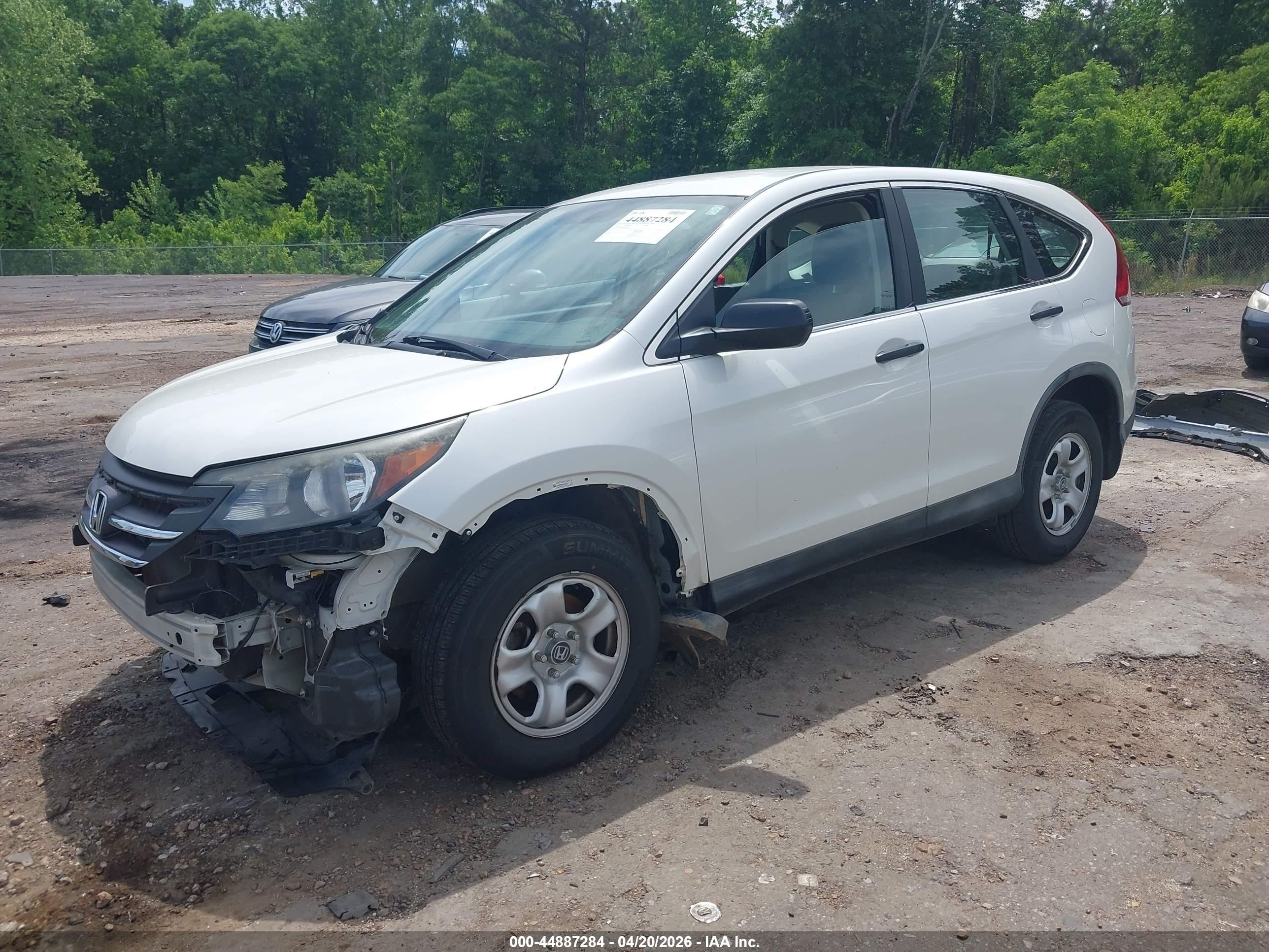 2013 Honda Cr-v Lx White vin: 5J6RM3H38DL048775