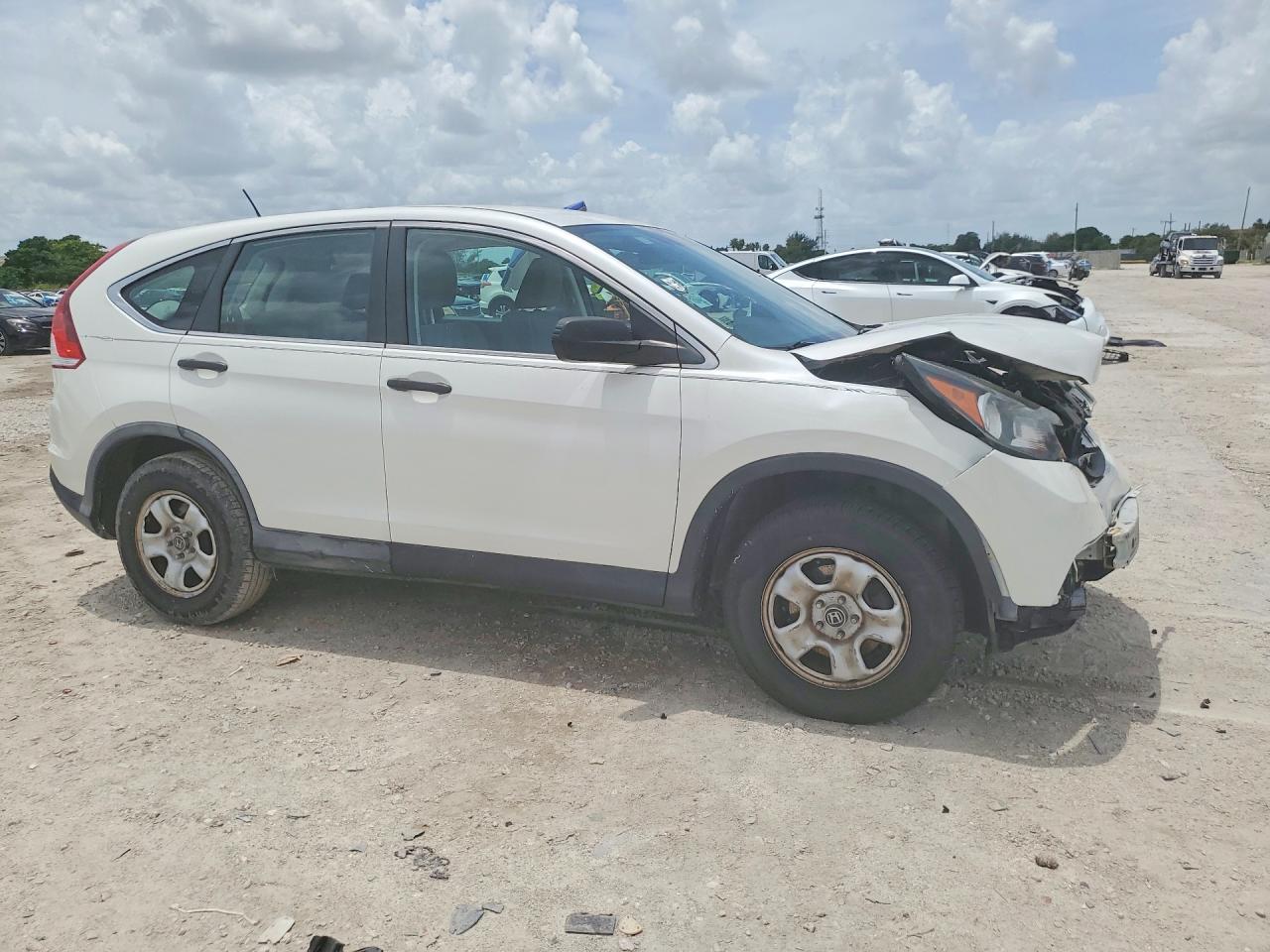 2013 Honda Cr-v Lx Белый vin: 5J6RM3H38DL049179