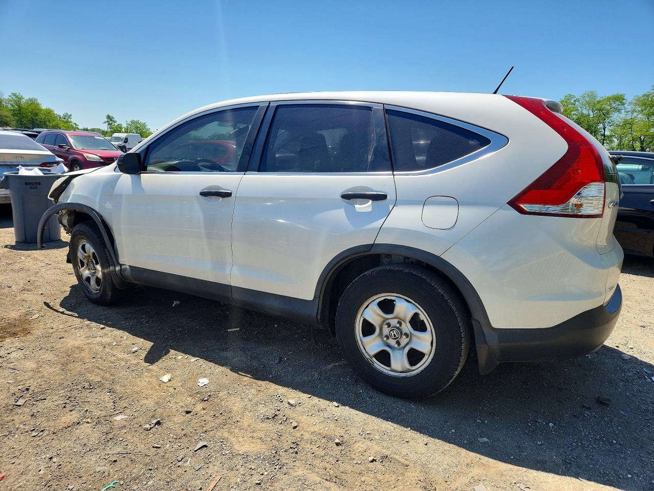 2014 Honda Cr-v Lx White vin: 5J6RM3H38EL005989