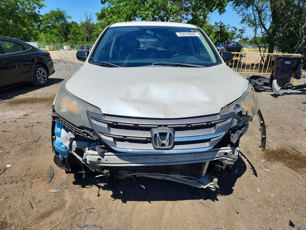 2014 Honda Cr-v Lx White vin: 5J6RM3H38EL005989