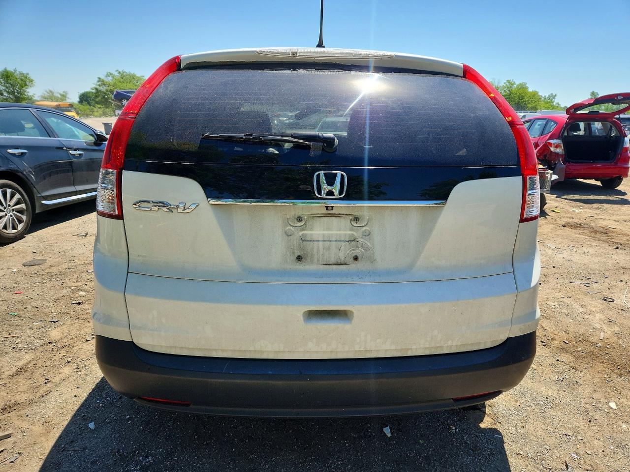 2014 Honda Cr-v Lx White vin: 5J6RM3H38EL005989