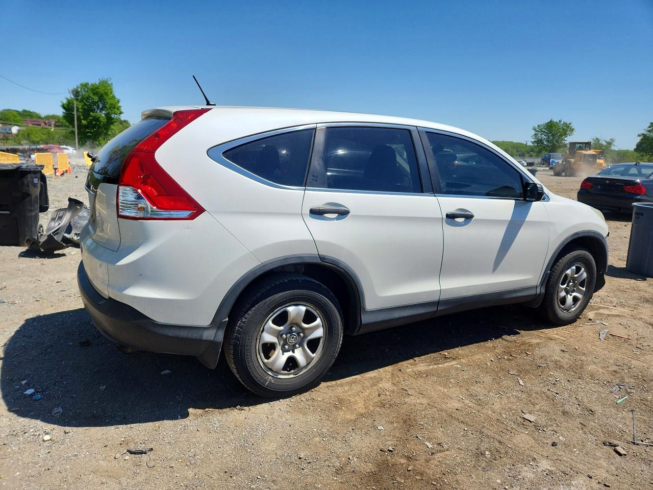 2014 Honda Cr-v Lx White vin: 5J6RM3H38EL005989