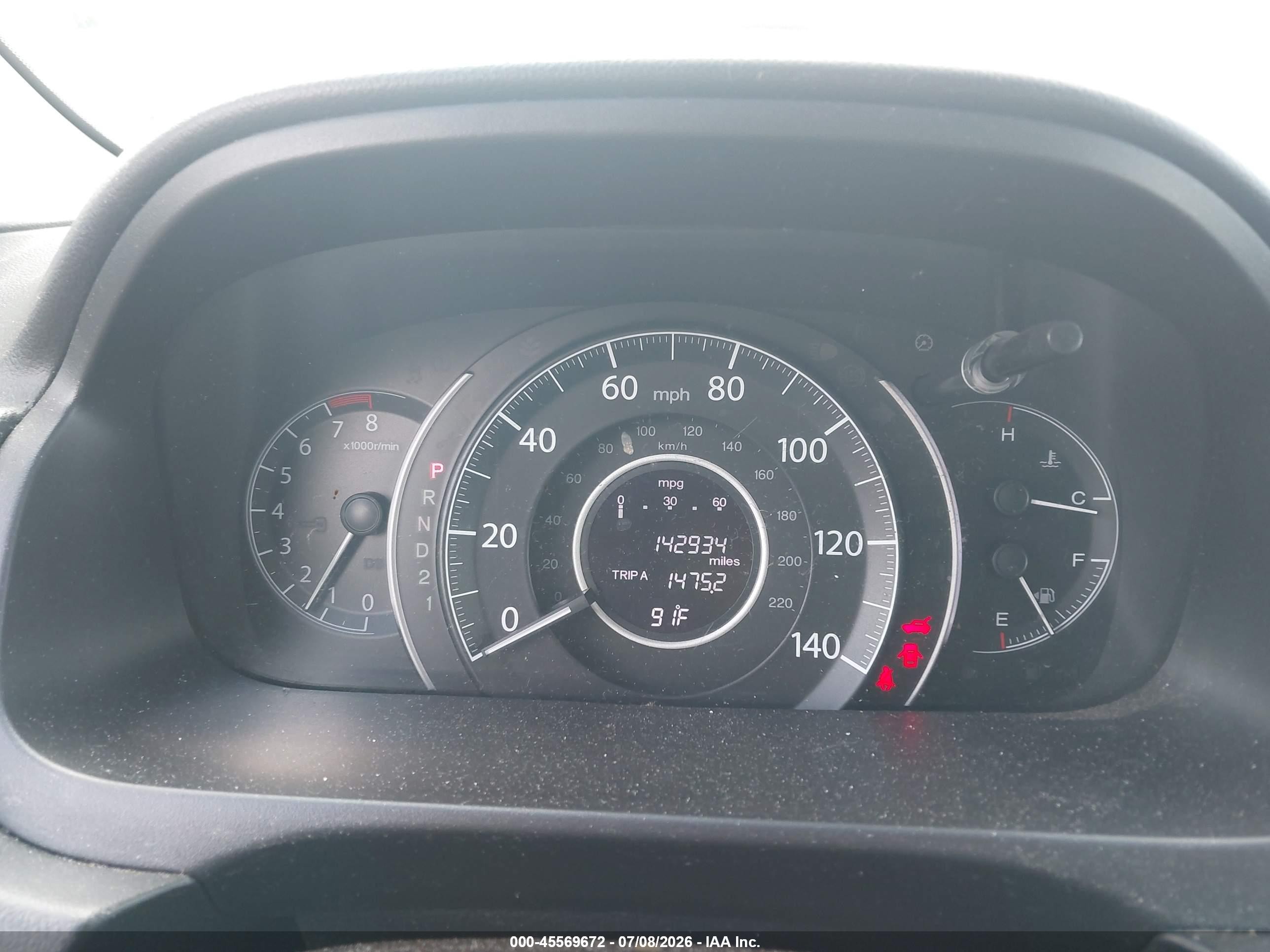 2012 Honda Cr-v Lx Brown vin: 5J6RM3H39CL012074