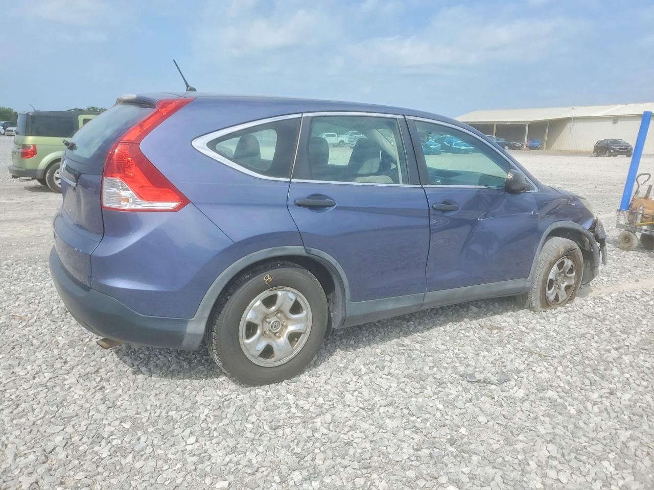 2012 Honda Cr-v Lx Blue vin: 5J6RM3H39CL020997