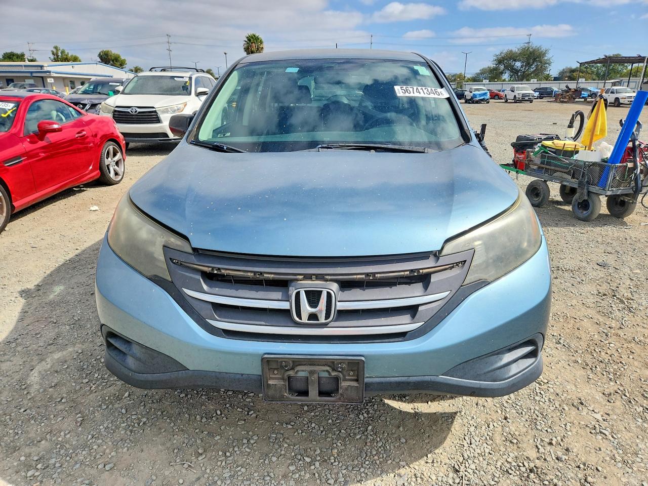 2013 Honda Cr-v Lx Blue vin: 5J6RM3H39DL013372