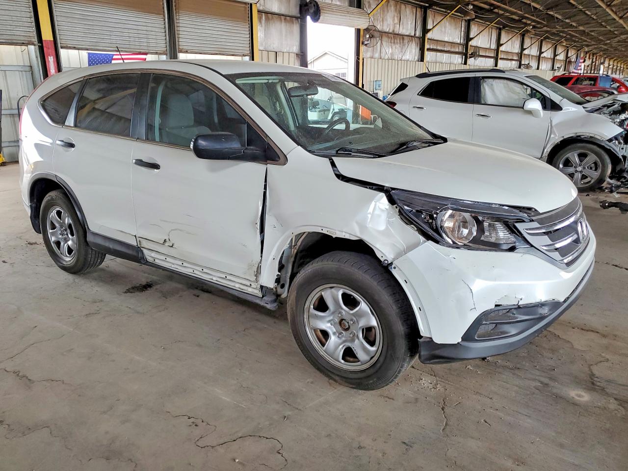 2013 Honda Cr-v Lx White vin: 5J6RM3H39DL044539