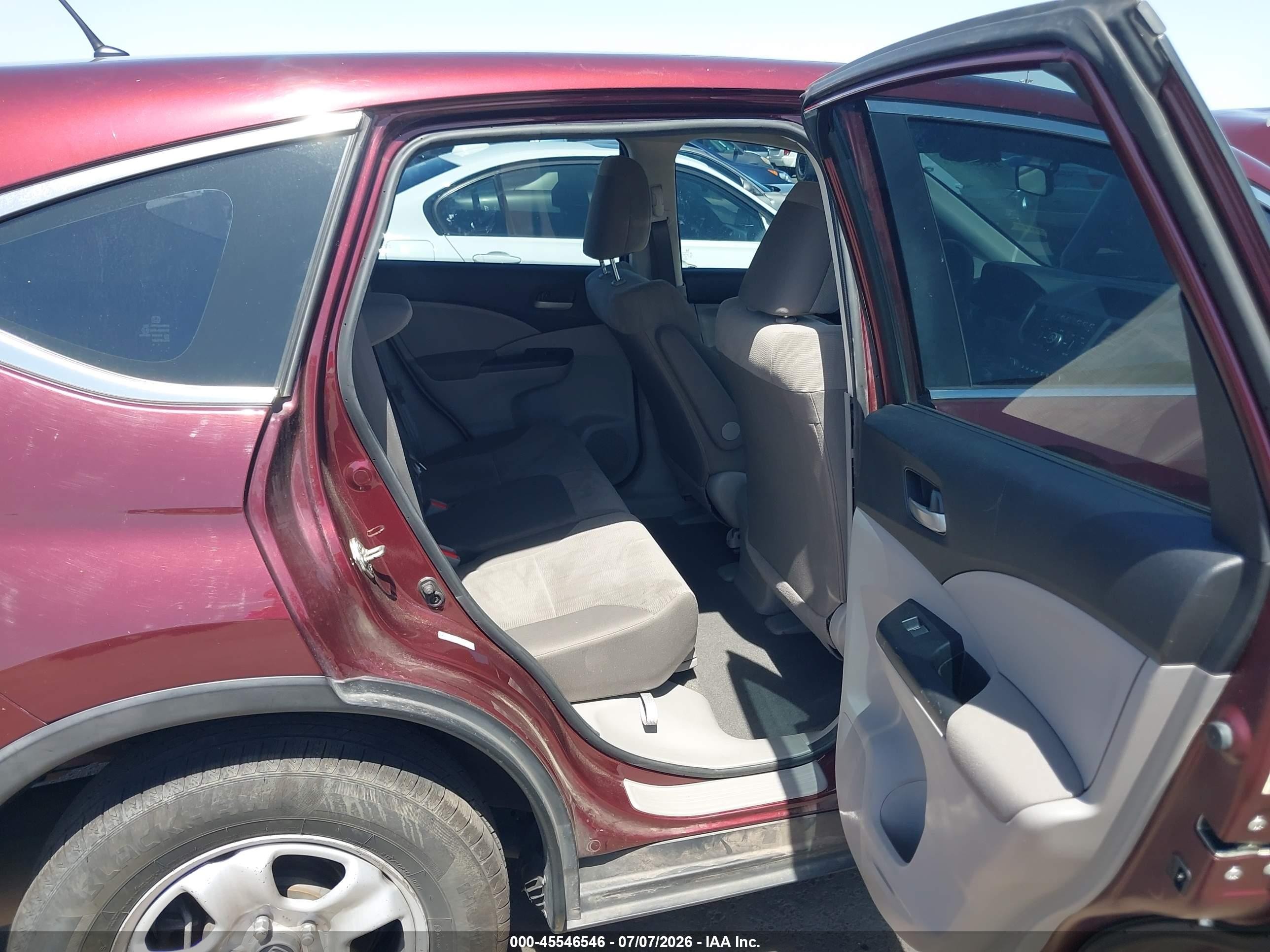2014 Honda Cr-v Lx Maroon vin: 5J6RM3H39EL004432