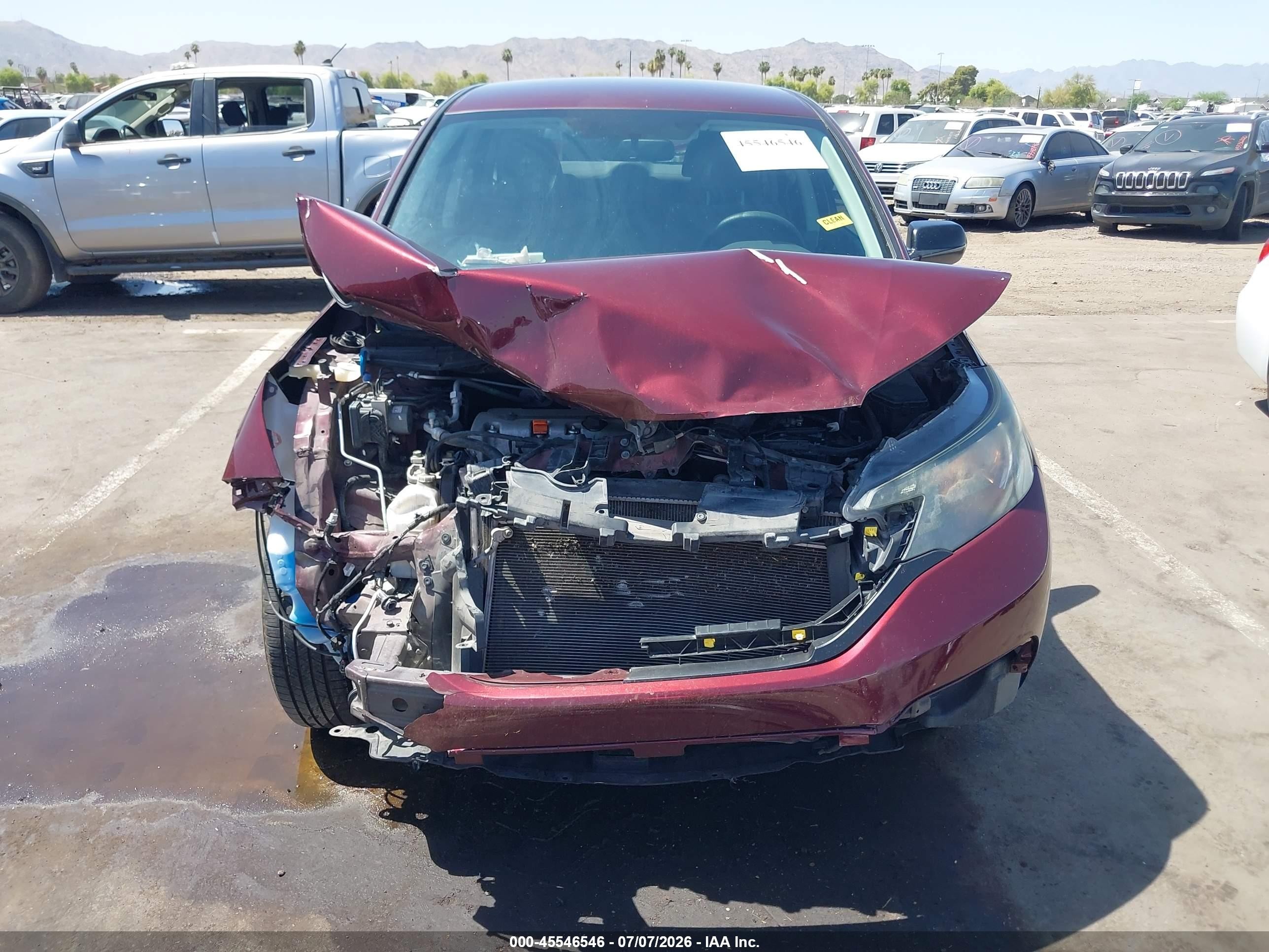2014 Honda Cr-v Lx Maroon vin: 5J6RM3H39EL004432