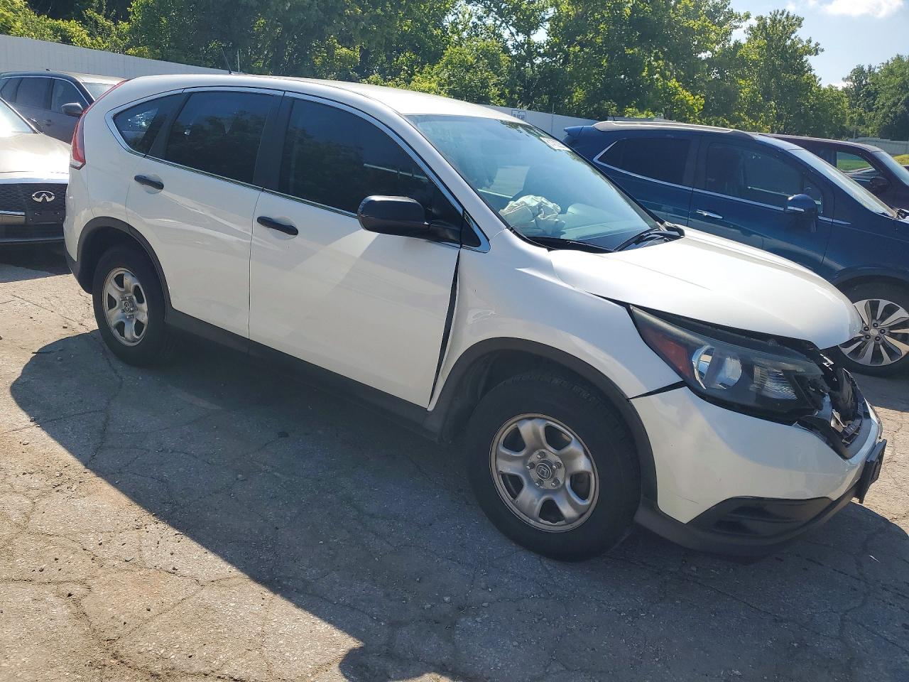 2014 Honda Cr-v Lx White vin: 5J6RM3H39EL036734