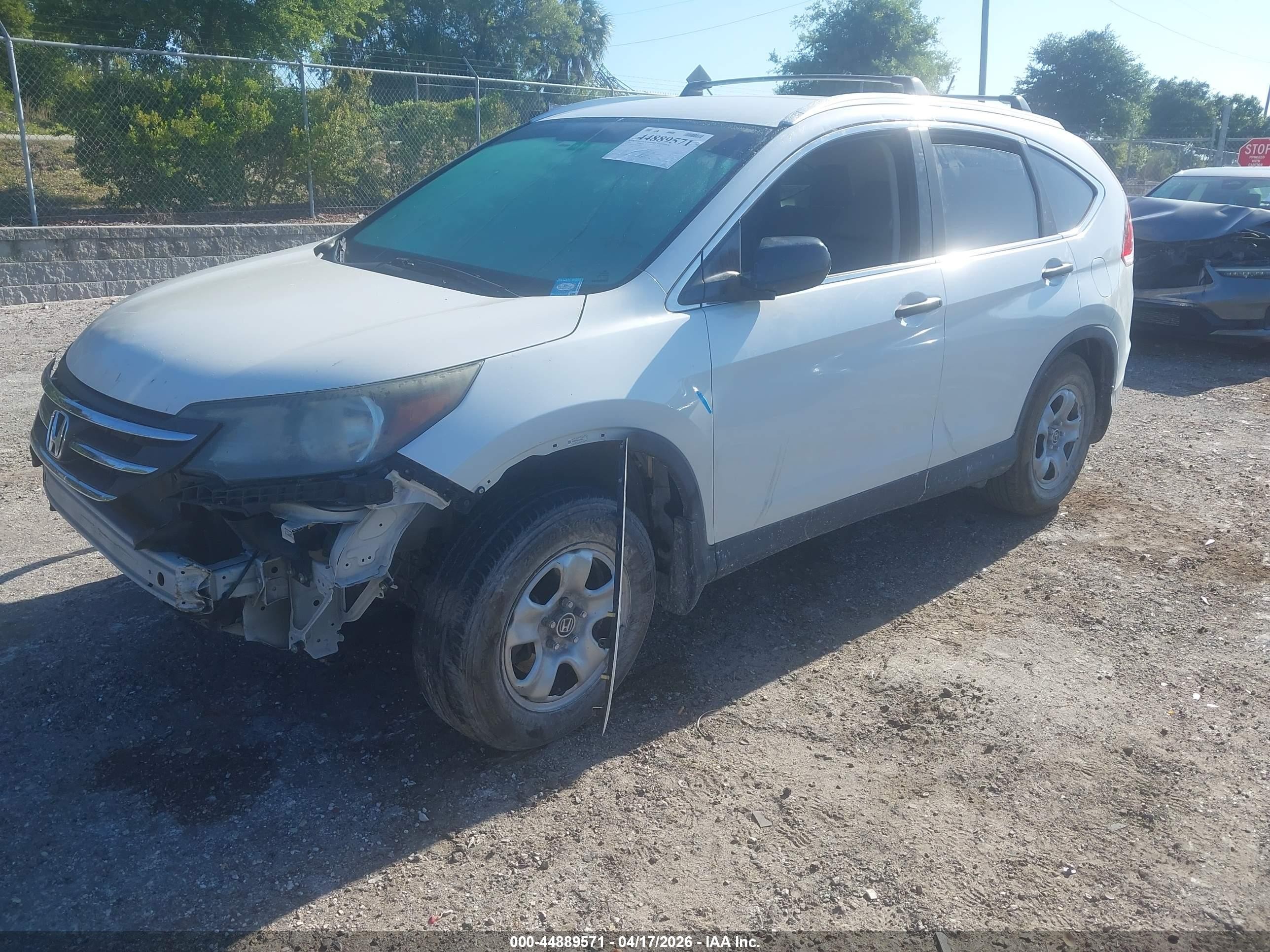 2014 Honda Cr-v Lx White vin: 5J6RM3H39EL038029