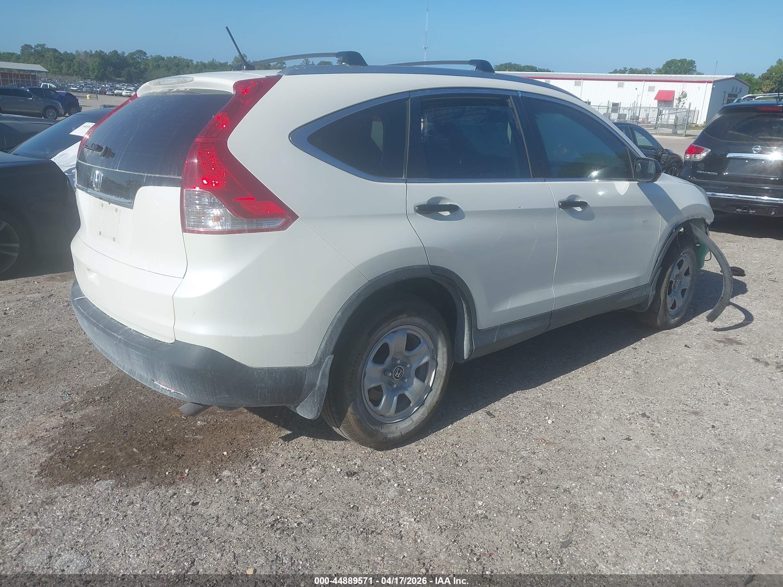 2014 Honda Cr-v Lx White vin: 5J6RM3H39EL038029