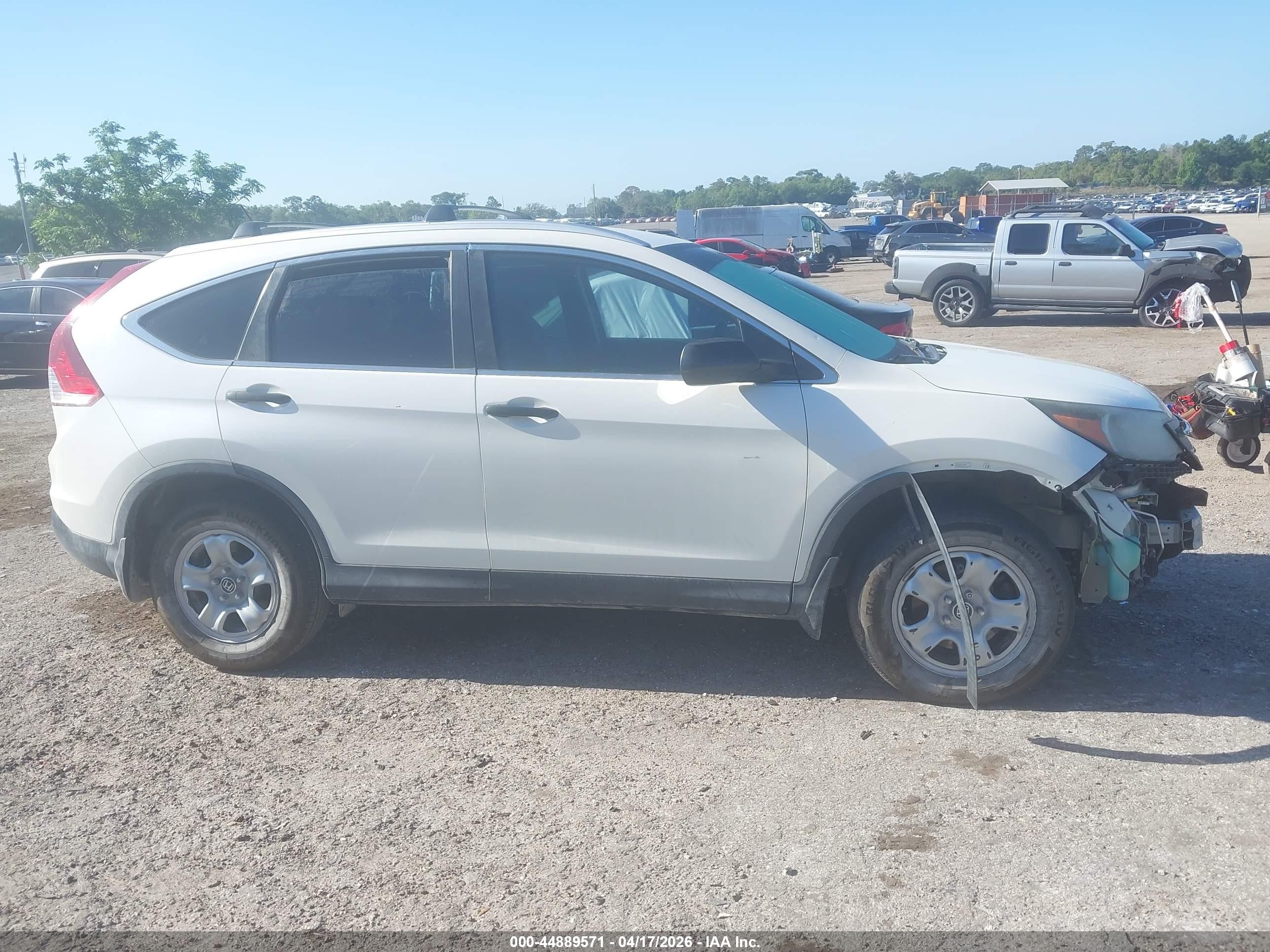 2014 Honda Cr-v Lx White vin: 5J6RM3H39EL038029