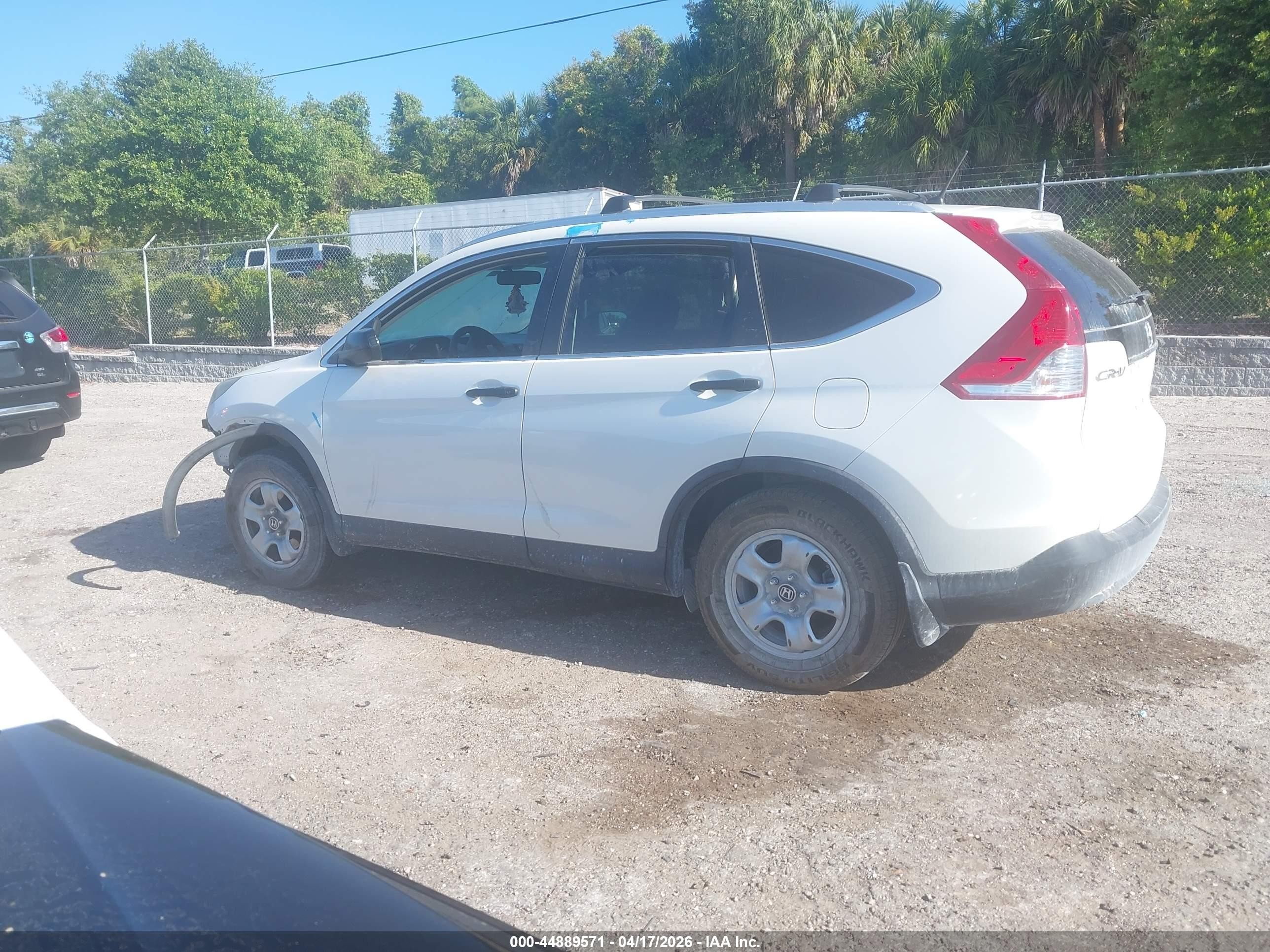 2014 Honda Cr-v Lx White vin: 5J6RM3H39EL038029