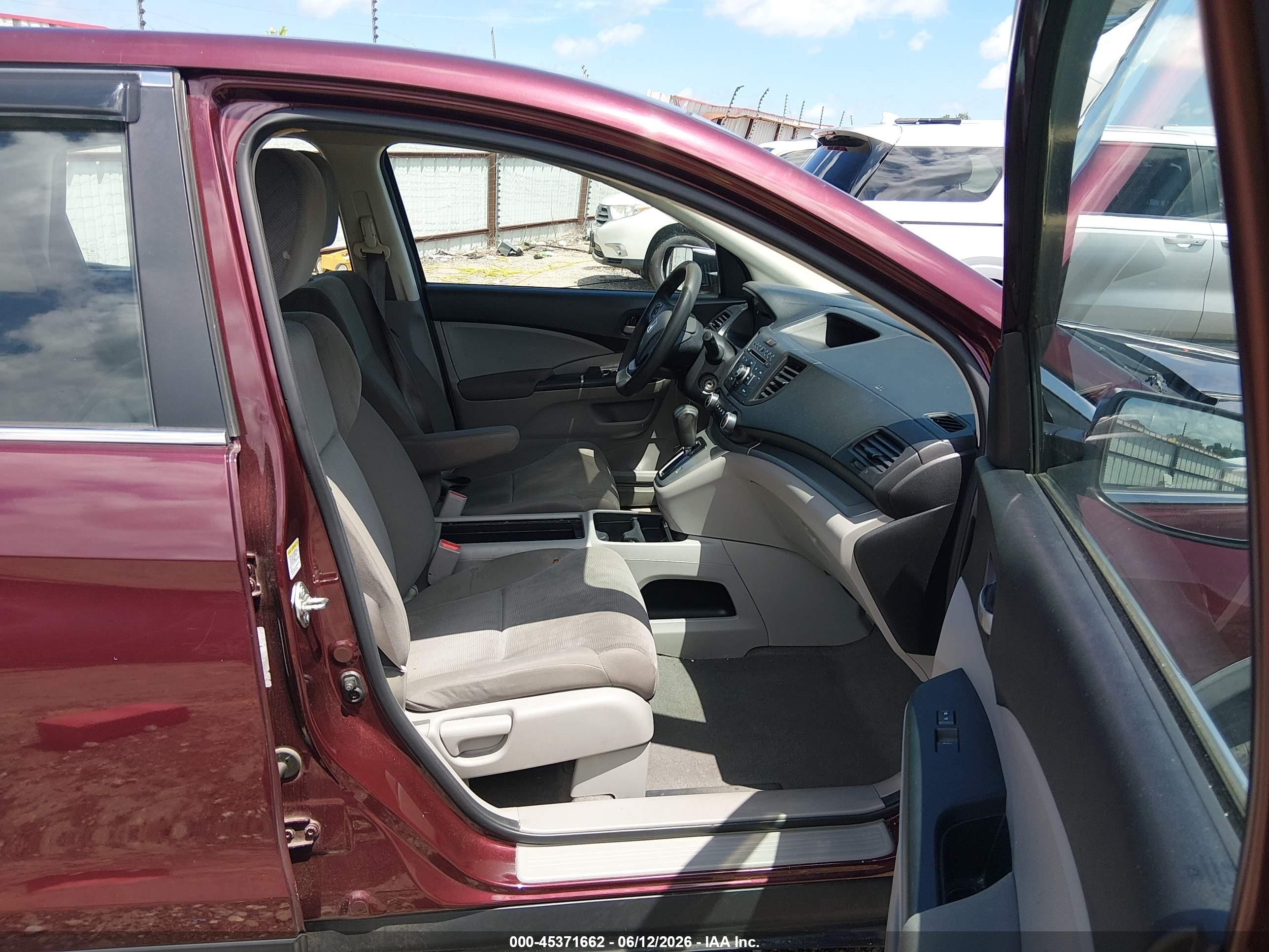 2014 Honda Cr-v Lx Maroon vin: 5J6RM3H39EL042159