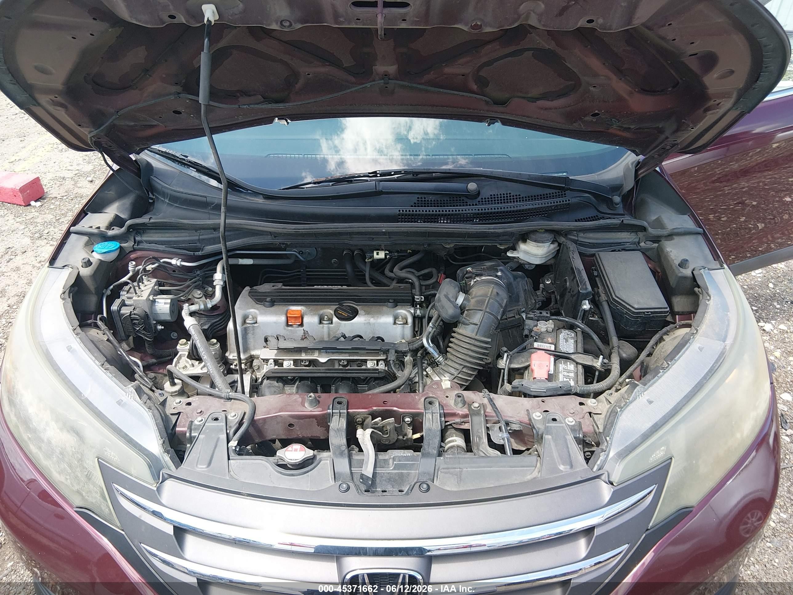 2014 Honda Cr-v Lx Maroon vin: 5J6RM3H39EL042159