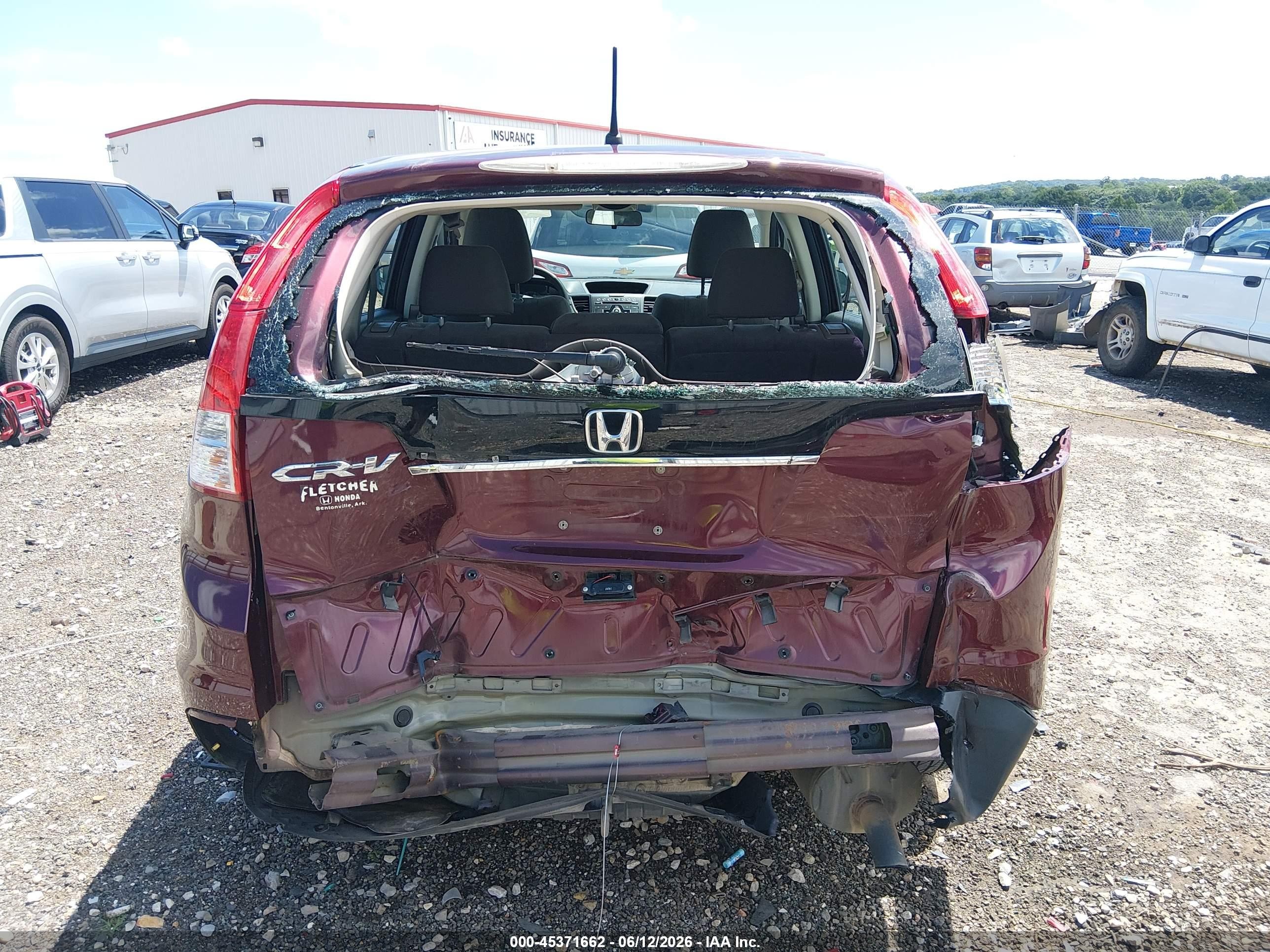 2014 Honda Cr-v Lx Maroon vin: 5J6RM3H39EL042159