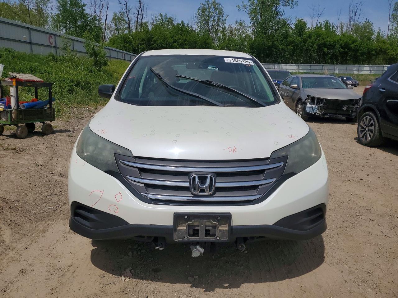 2014 Honda Cr-v Lx White vin: 5J6RM3H39EL045045