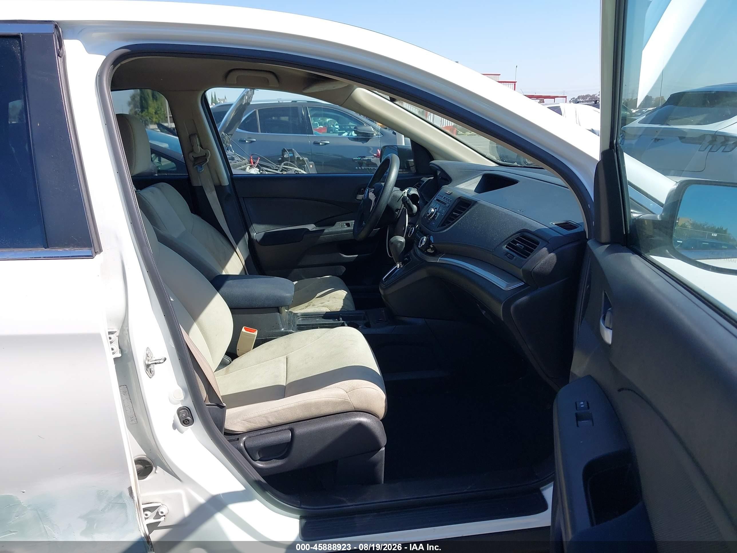 2015 Honda Cr-v Lx Белый vin: 5J6RM3H39FL001547