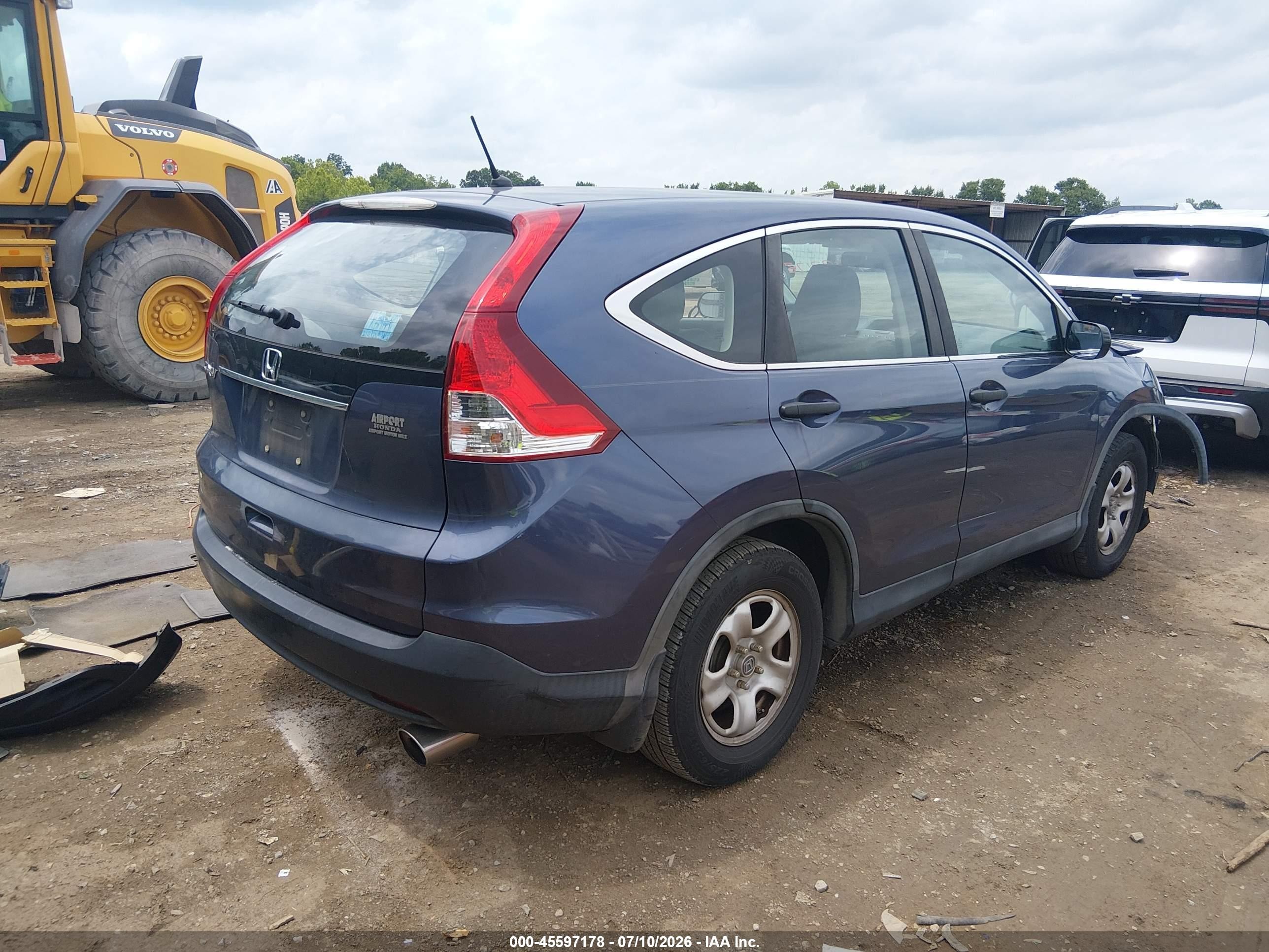 2012 Honda Cr-v Lx Синий vin: 5J6RM3H3XCL027411