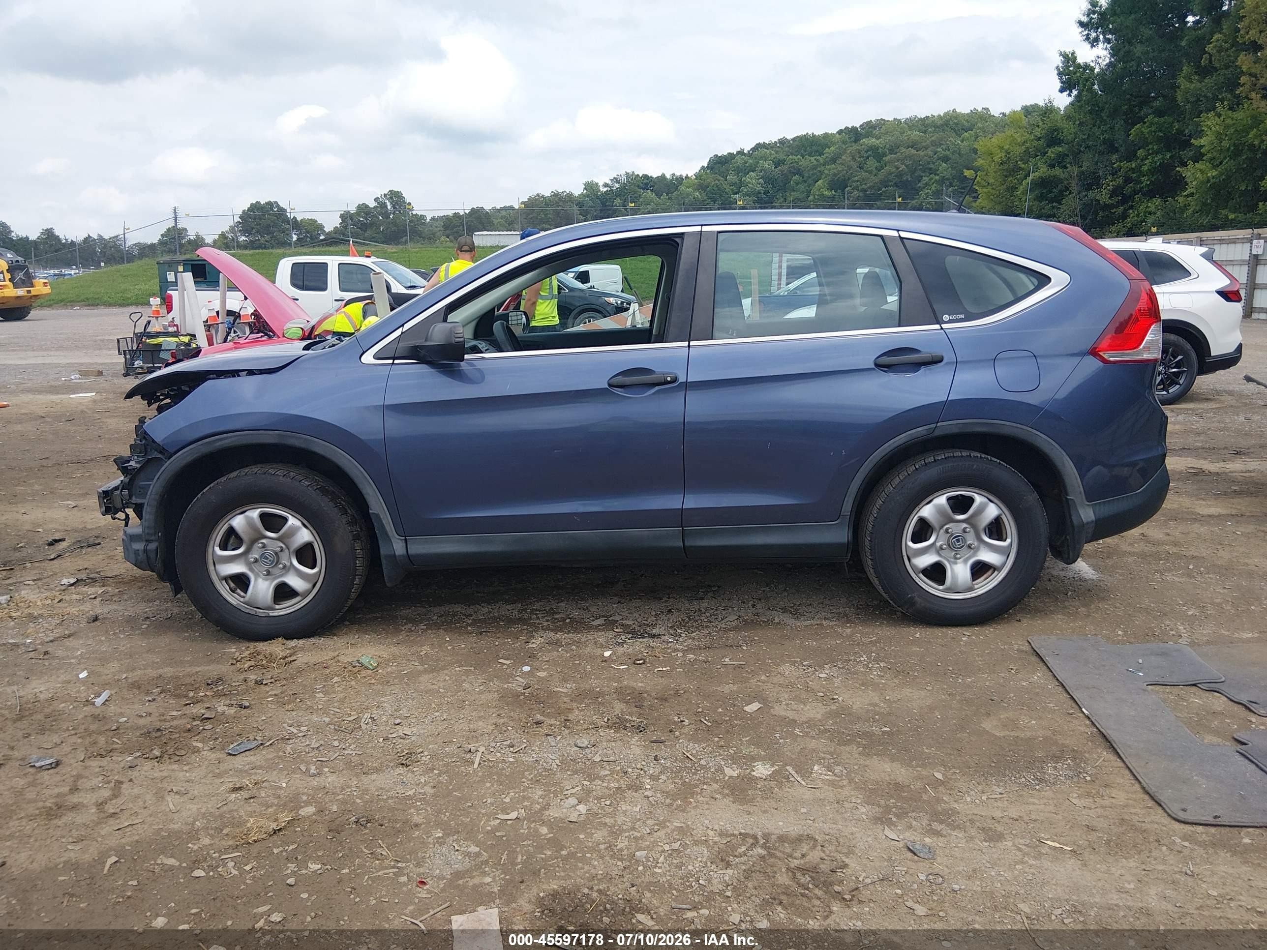 2012 Honda Cr-v Lx Синий vin: 5J6RM3H3XCL027411