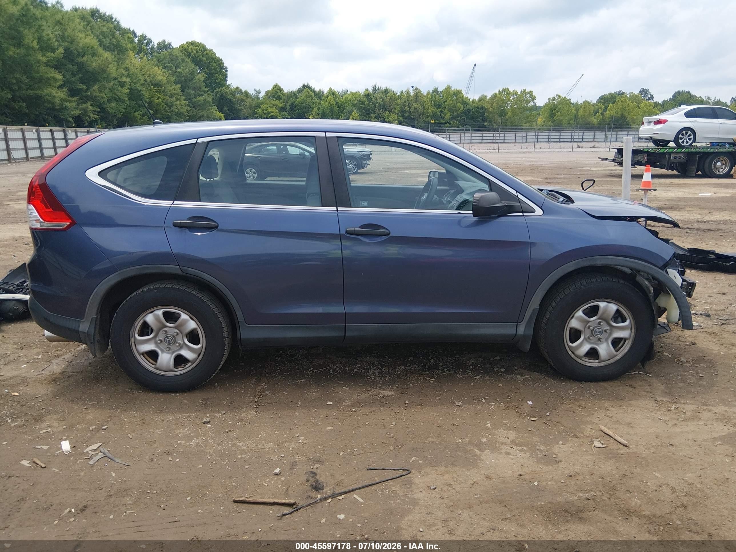 2012 Honda Cr-v Lx Синий vin: 5J6RM3H3XCL027411