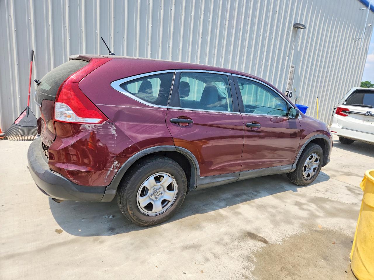2013 Honda Cr-v Lx Burgundy vin: 5J6RM3H3XDL003918
