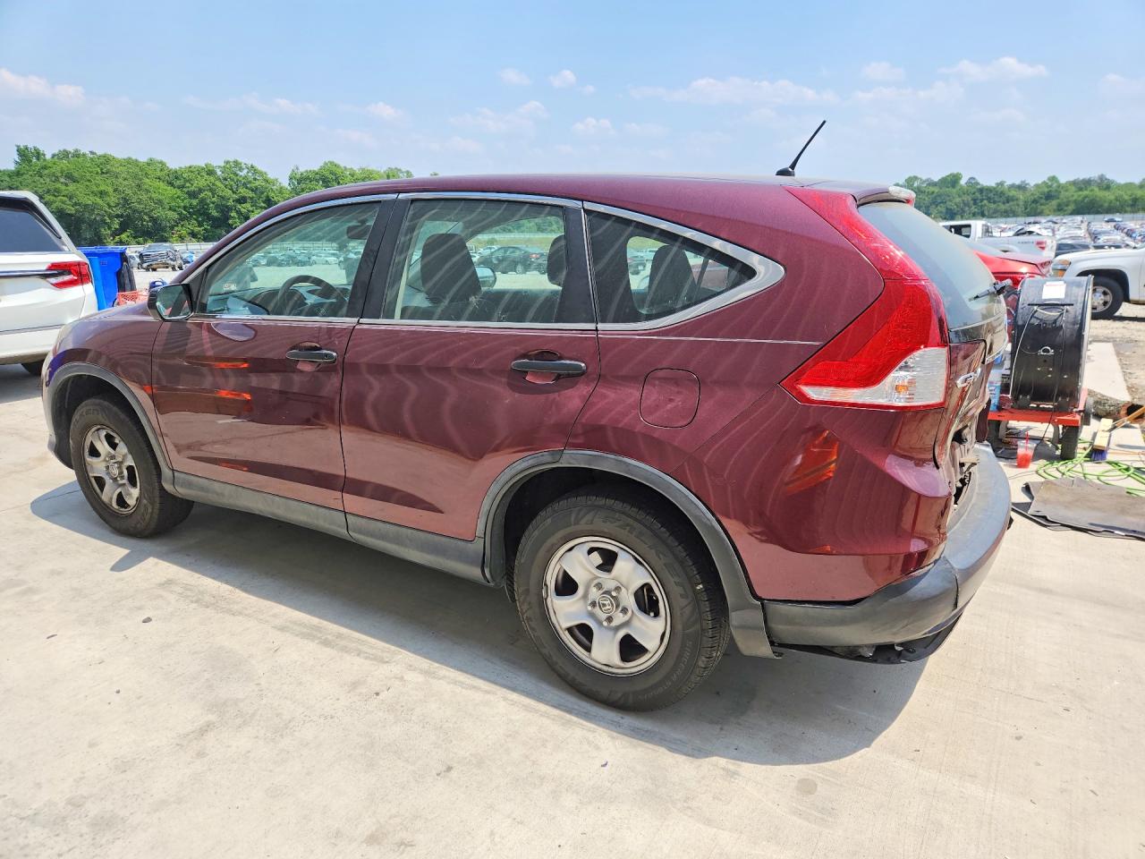 2013 Honda Cr-v Lx Burgundy vin: 5J6RM3H3XDL003918