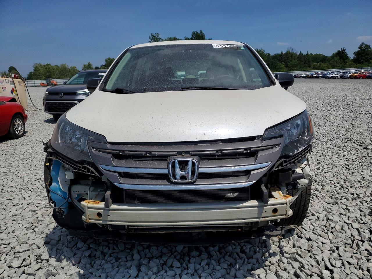 2013 Honda Cr-v Lx White vin: 5J6RM3H3XDL027880