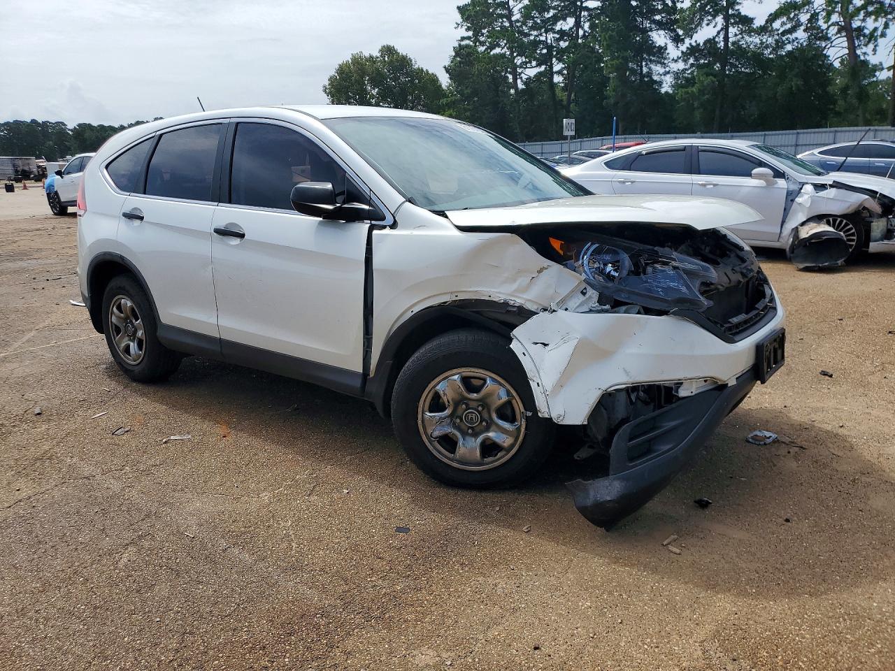 2013 Honda Cr-v Lx White vin: 5J6RM3H3XDL037695