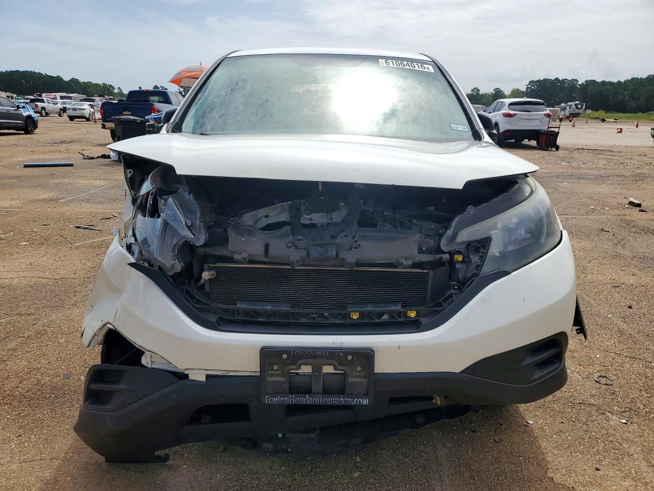 2013 Honda Cr-v Lx White vin: 5J6RM3H3XDL037695