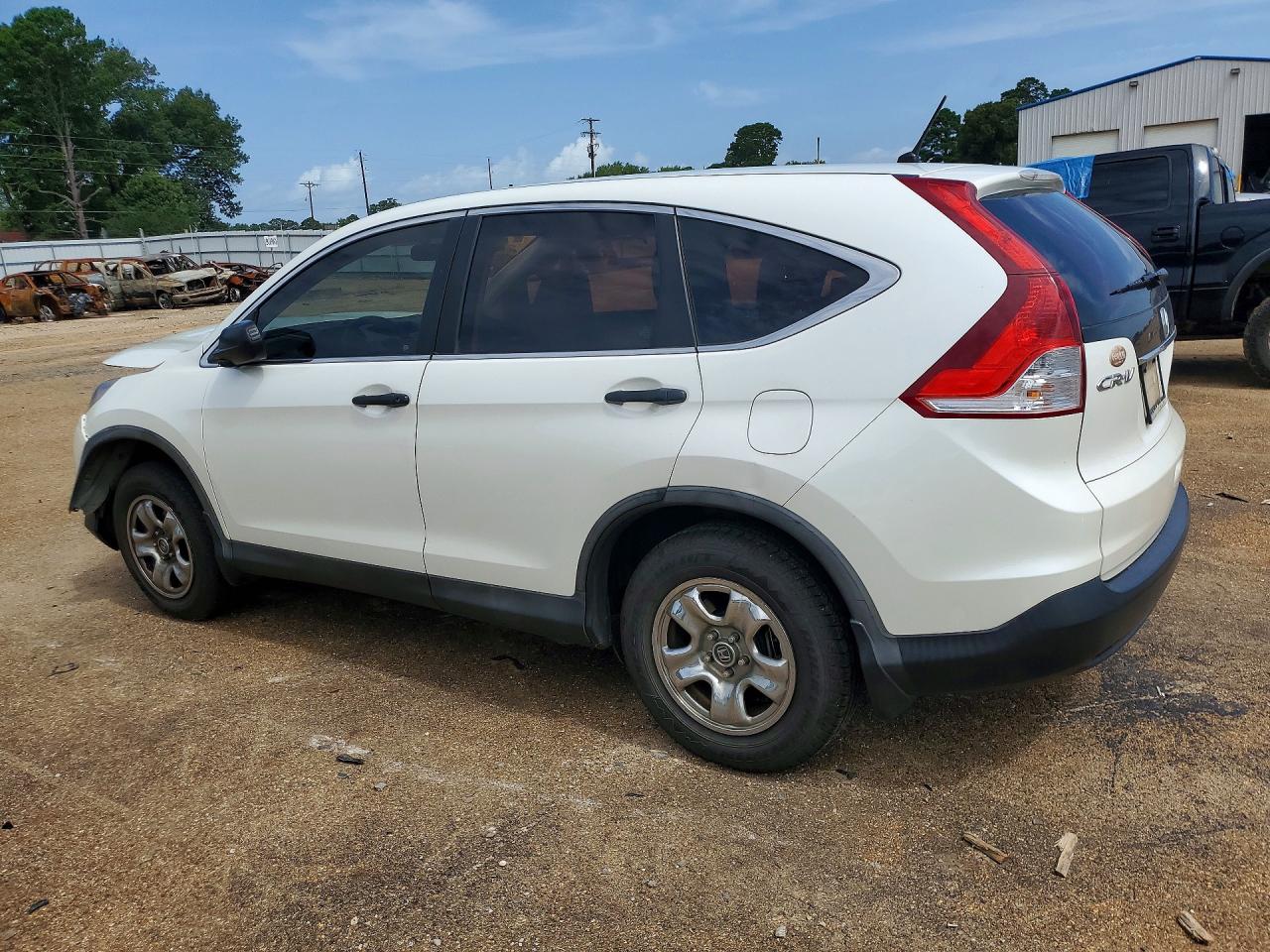 2013 Honda Cr-v Lx White vin: 5J6RM3H3XDL037695