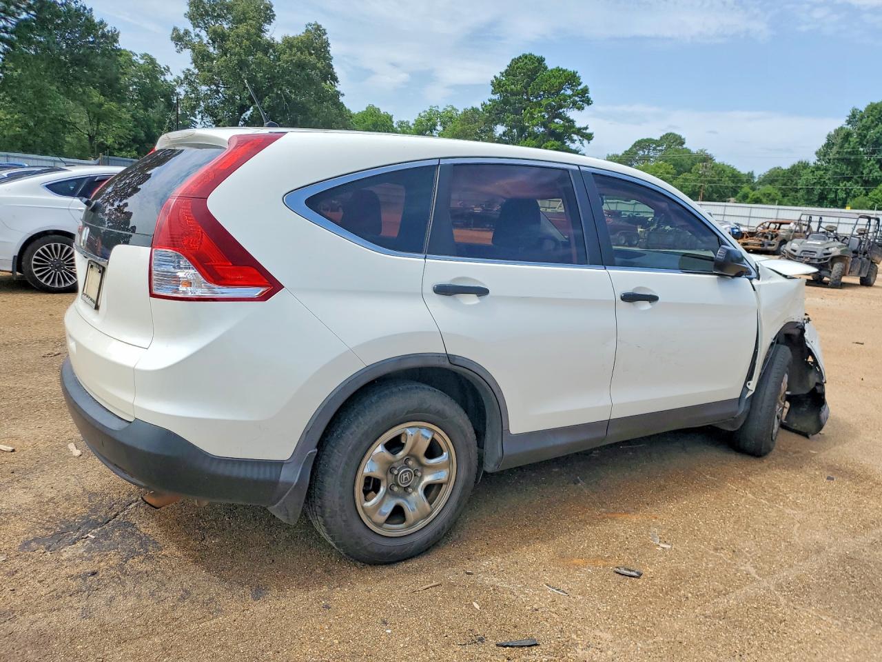 2013 Honda Cr-v Lx White vin: 5J6RM3H3XDL037695