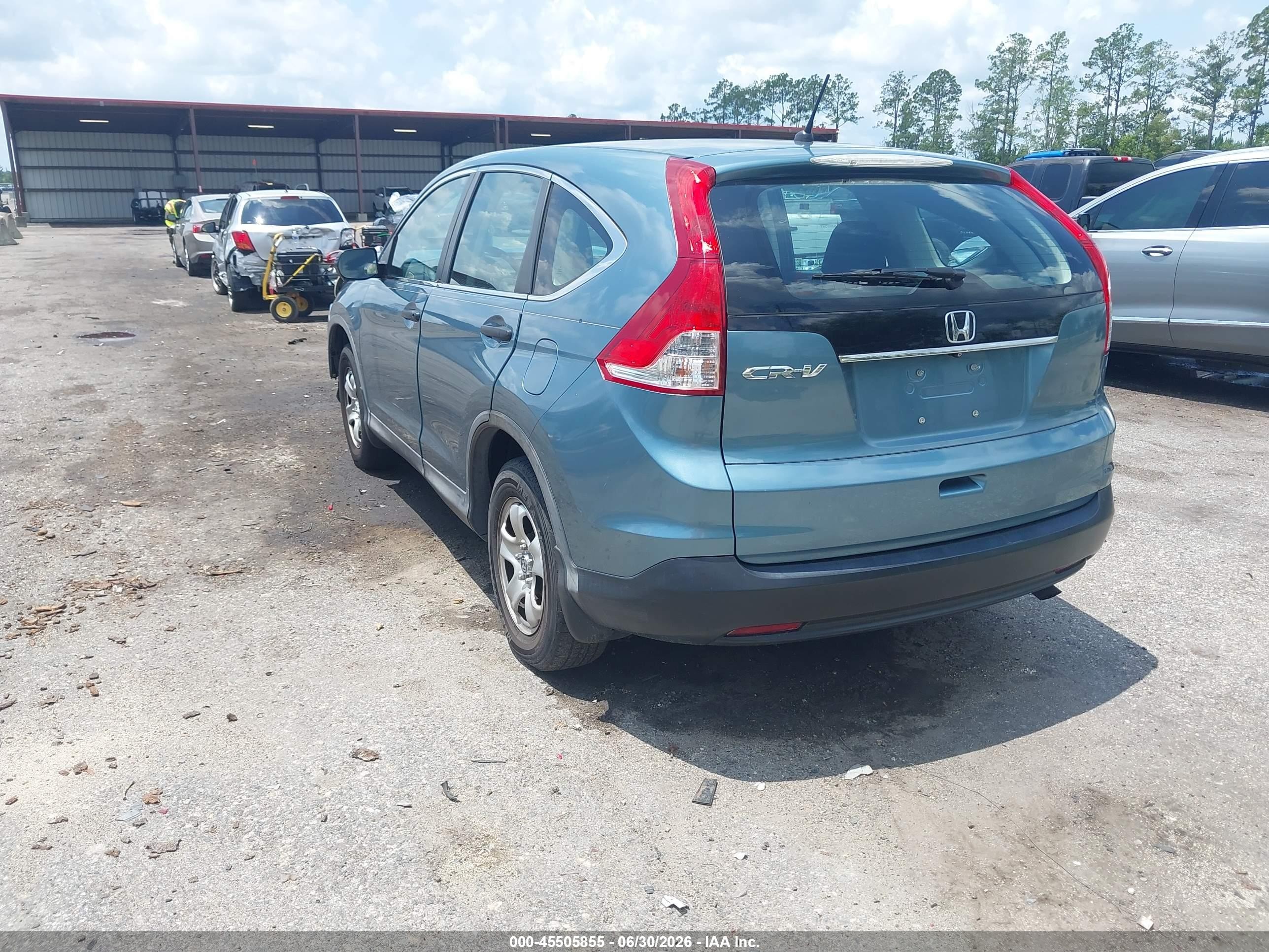 2013 Honda Cr-v Lx Light Blue vin: 5J6RM3H3XDL039561
