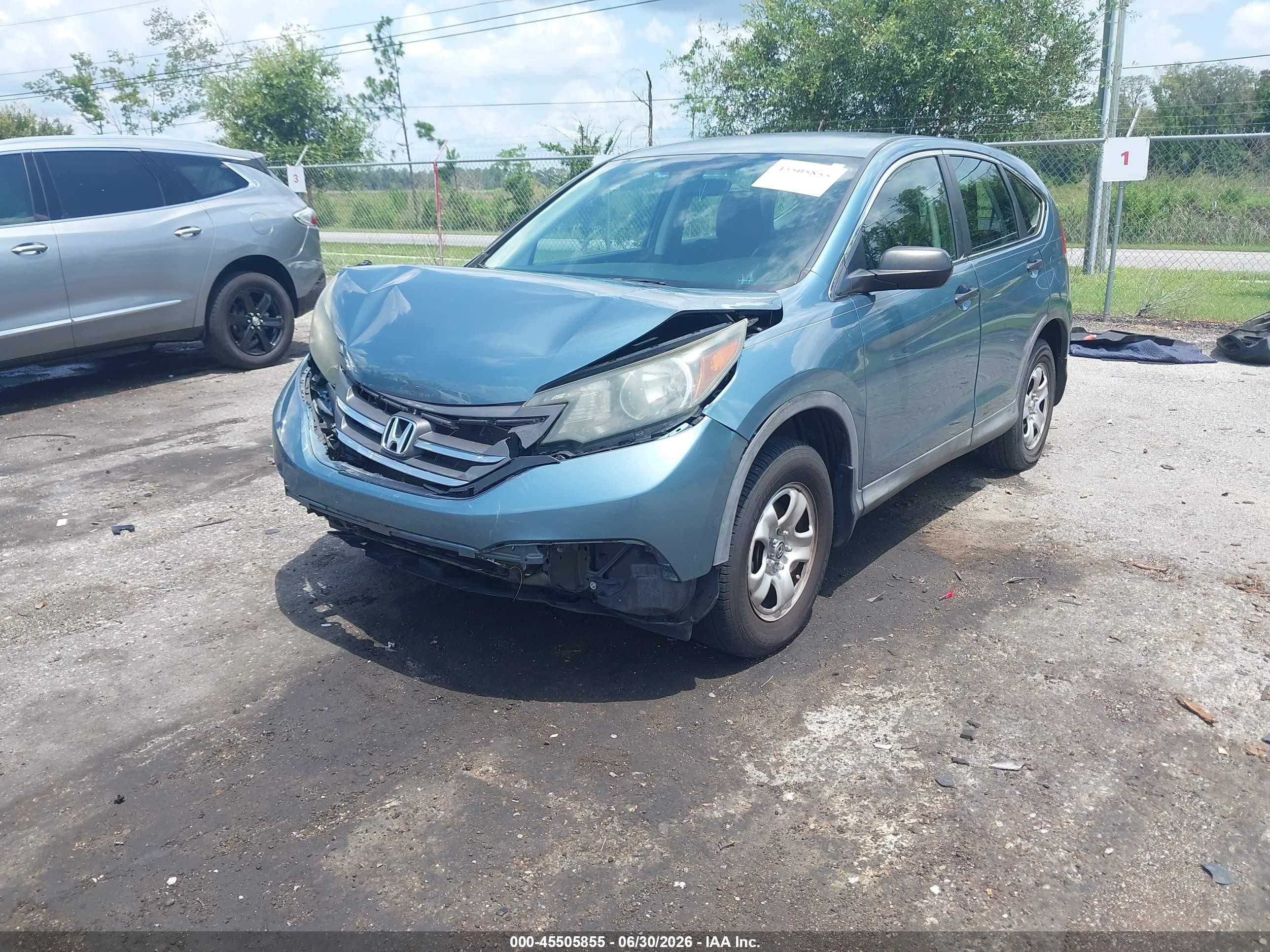 2013 Honda Cr-v Lx Light Blue vin: 5J6RM3H3XDL039561