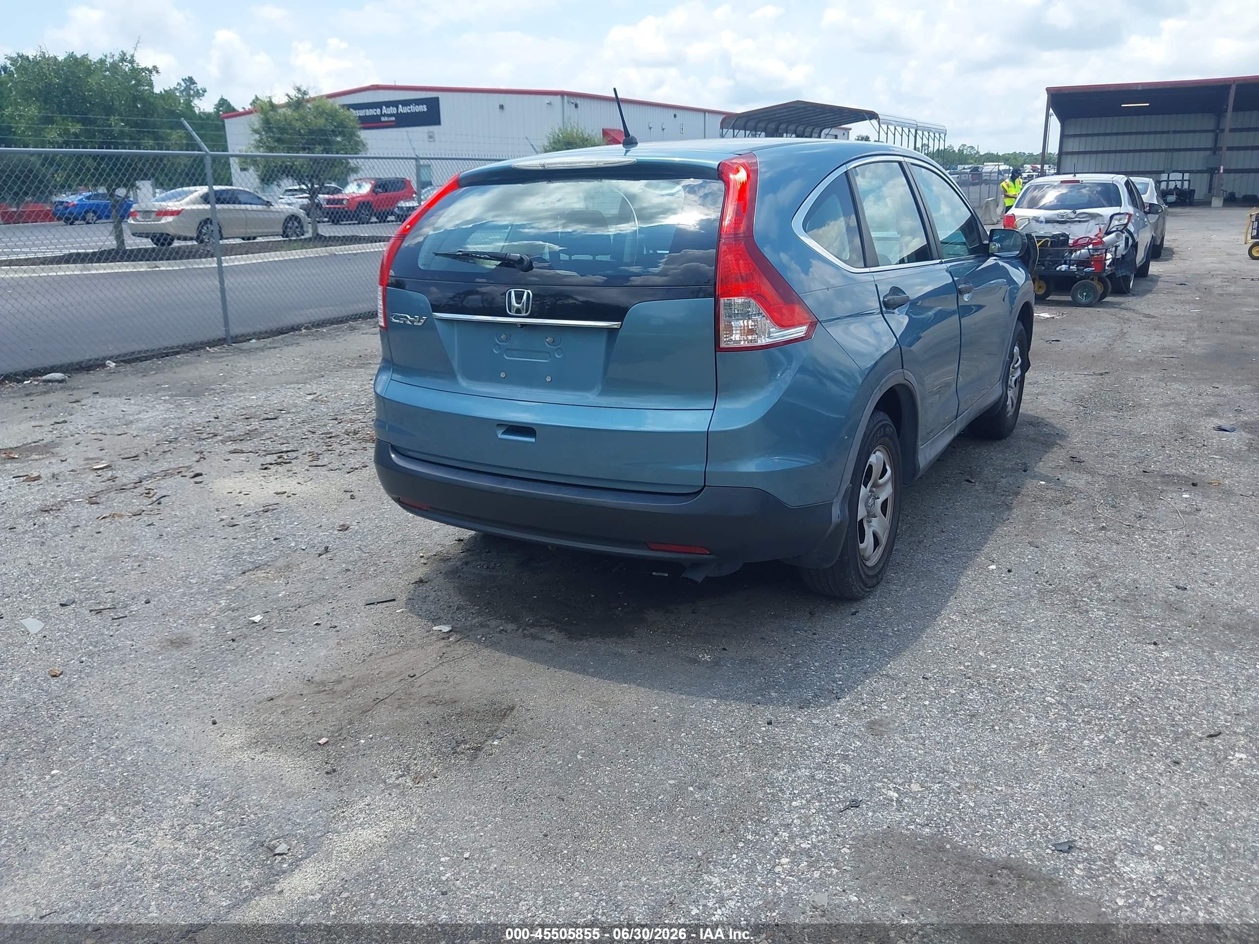 2013 Honda Cr-v Lx Light Blue vin: 5J6RM3H3XDL039561