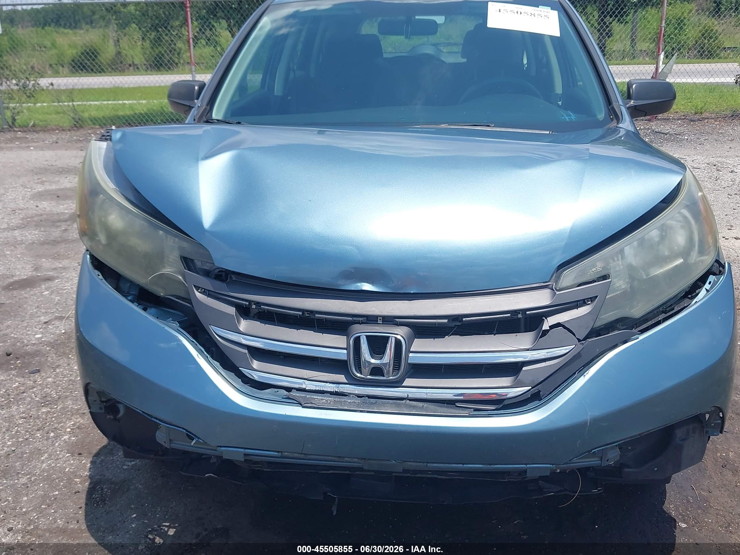 2013 Honda Cr-v Lx Light Blue vin: 5J6RM3H3XDL039561