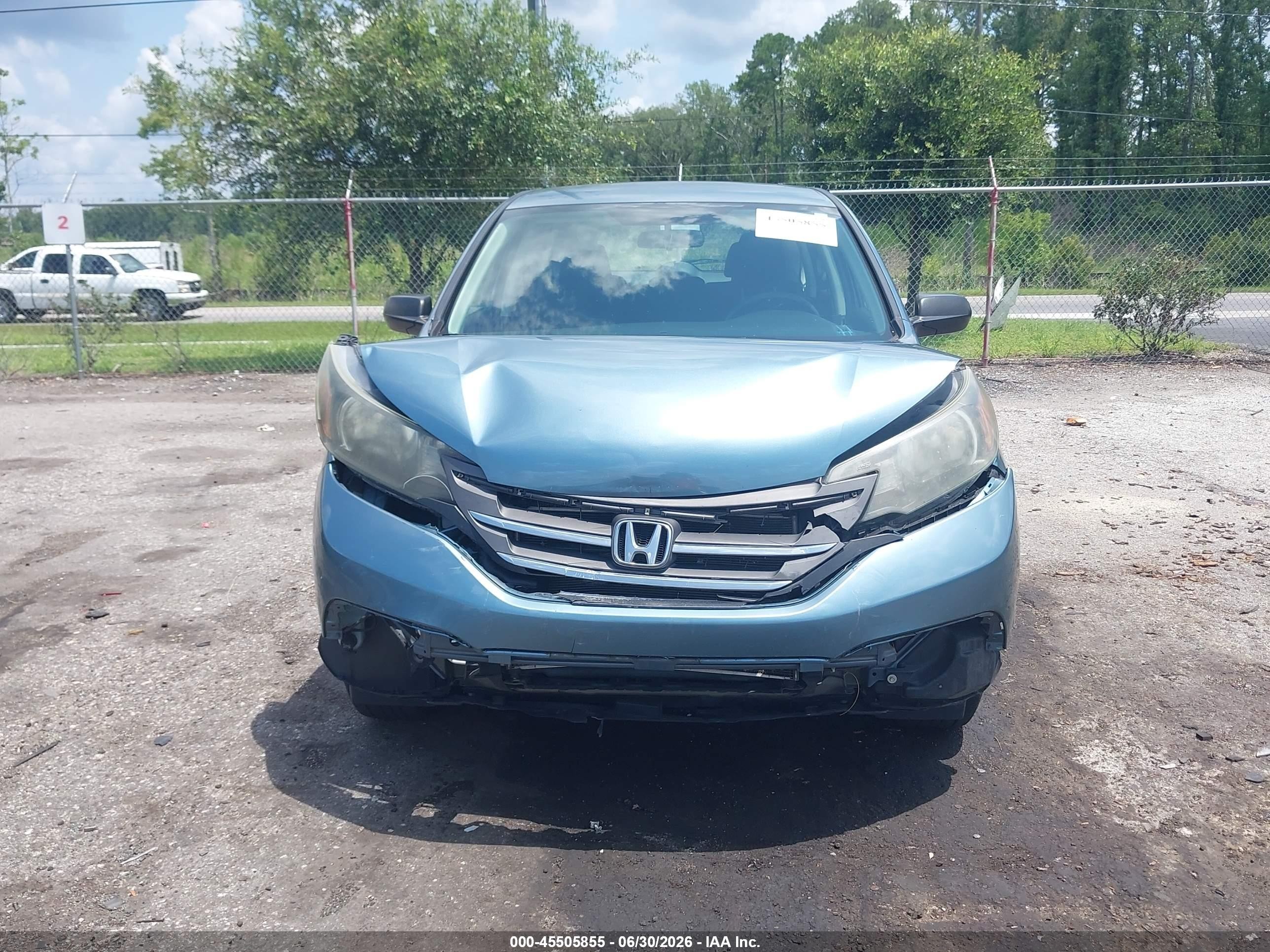 2013 Honda Cr-v Lx Light Blue vin: 5J6RM3H3XDL039561