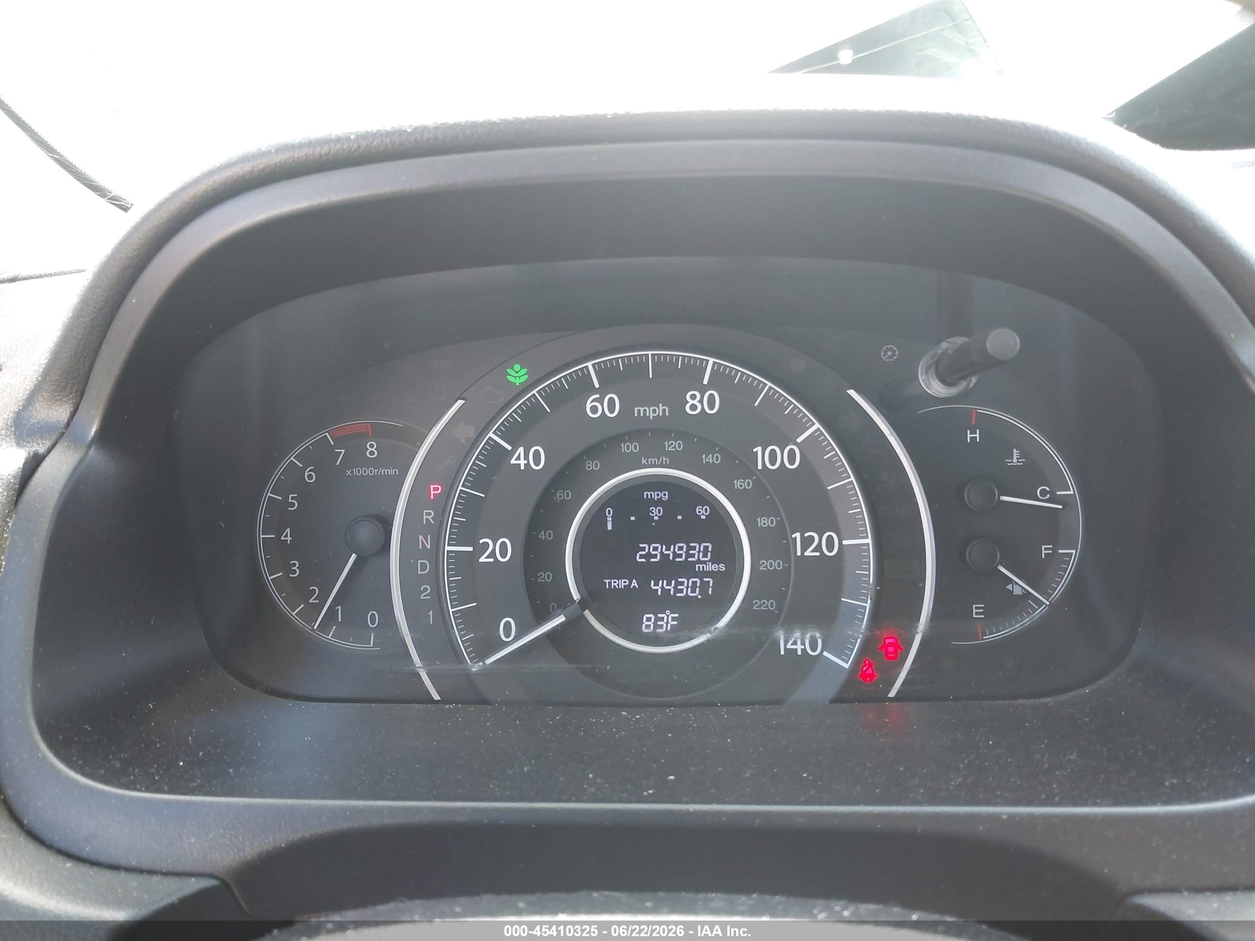 2013 Honda Cr-v Lx Burgundy vin: 5J6RM3H3XDL046073