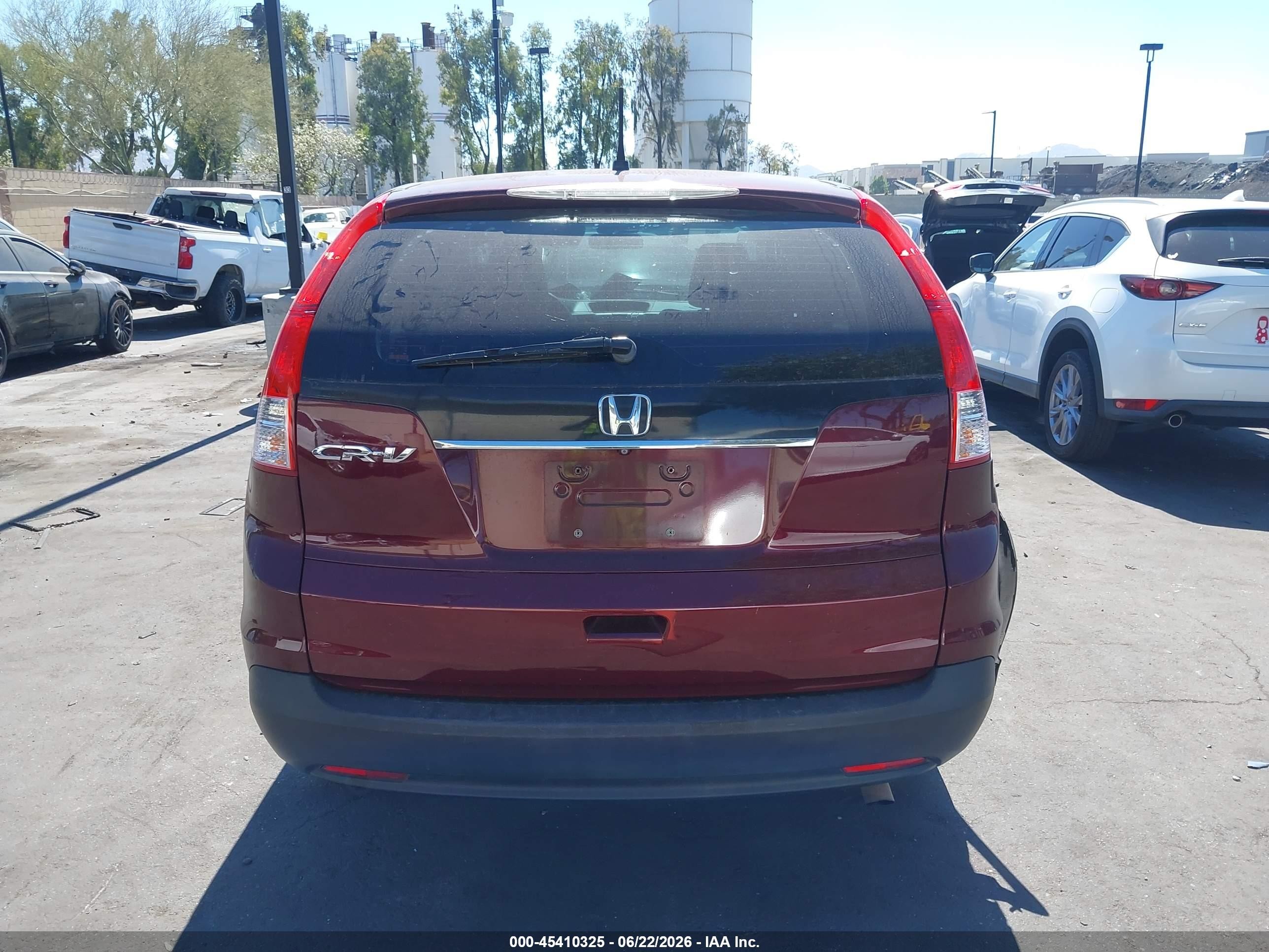 2013 Honda Cr-v Lx Burgundy vin: 5J6RM3H3XDL046073