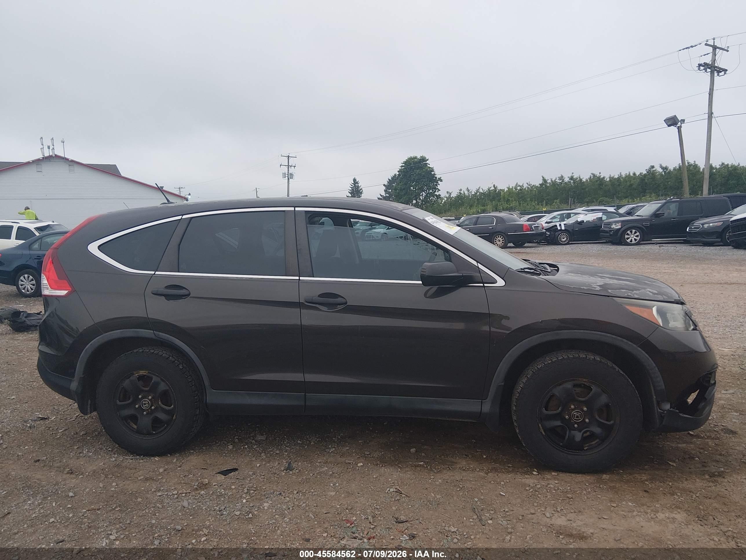2014 Honda Cr-v Lx Gray vin: 5J6RM3H3XEL004035