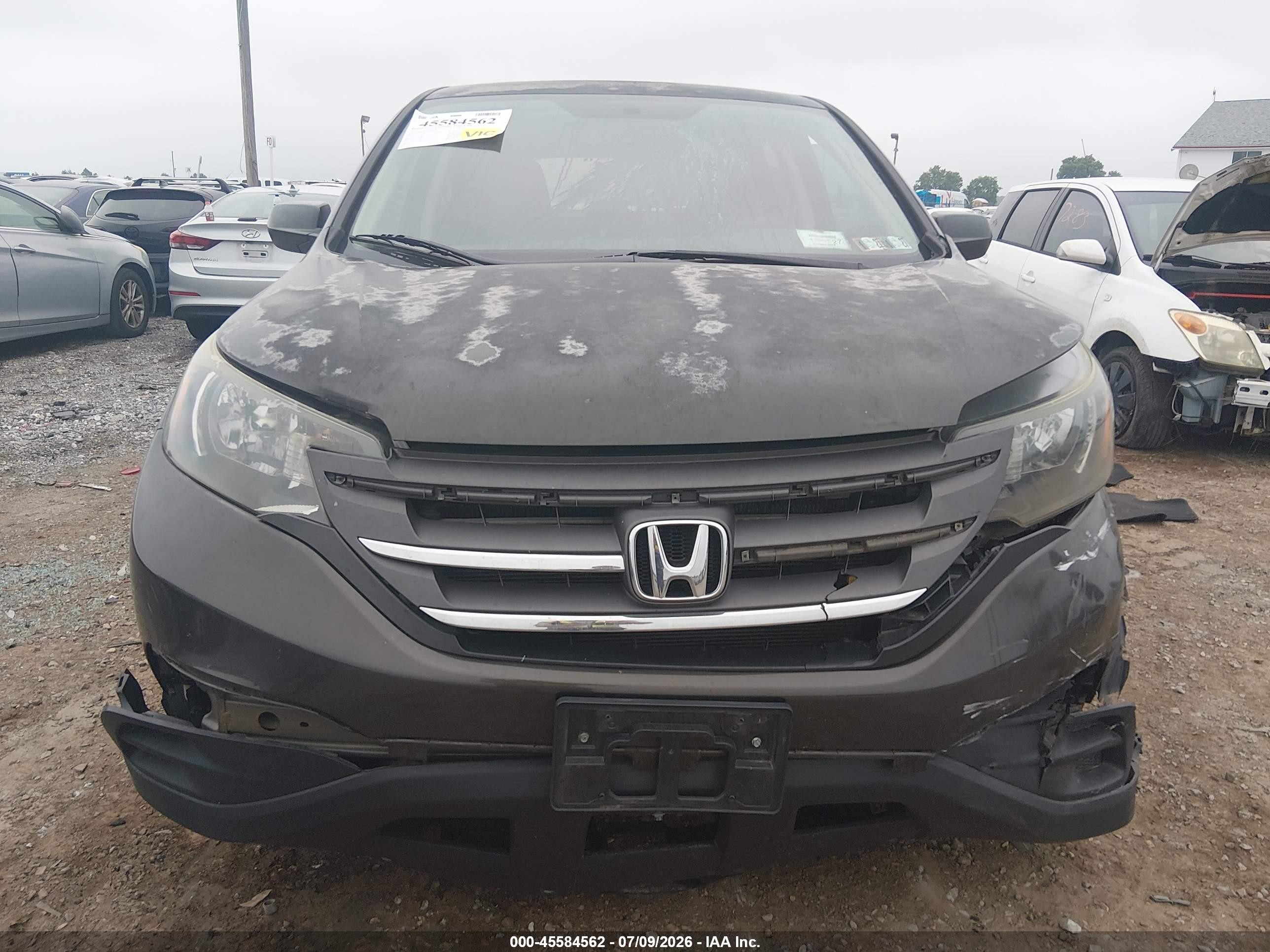 2014 Honda Cr-v Lx Gray vin: 5J6RM3H3XEL004035